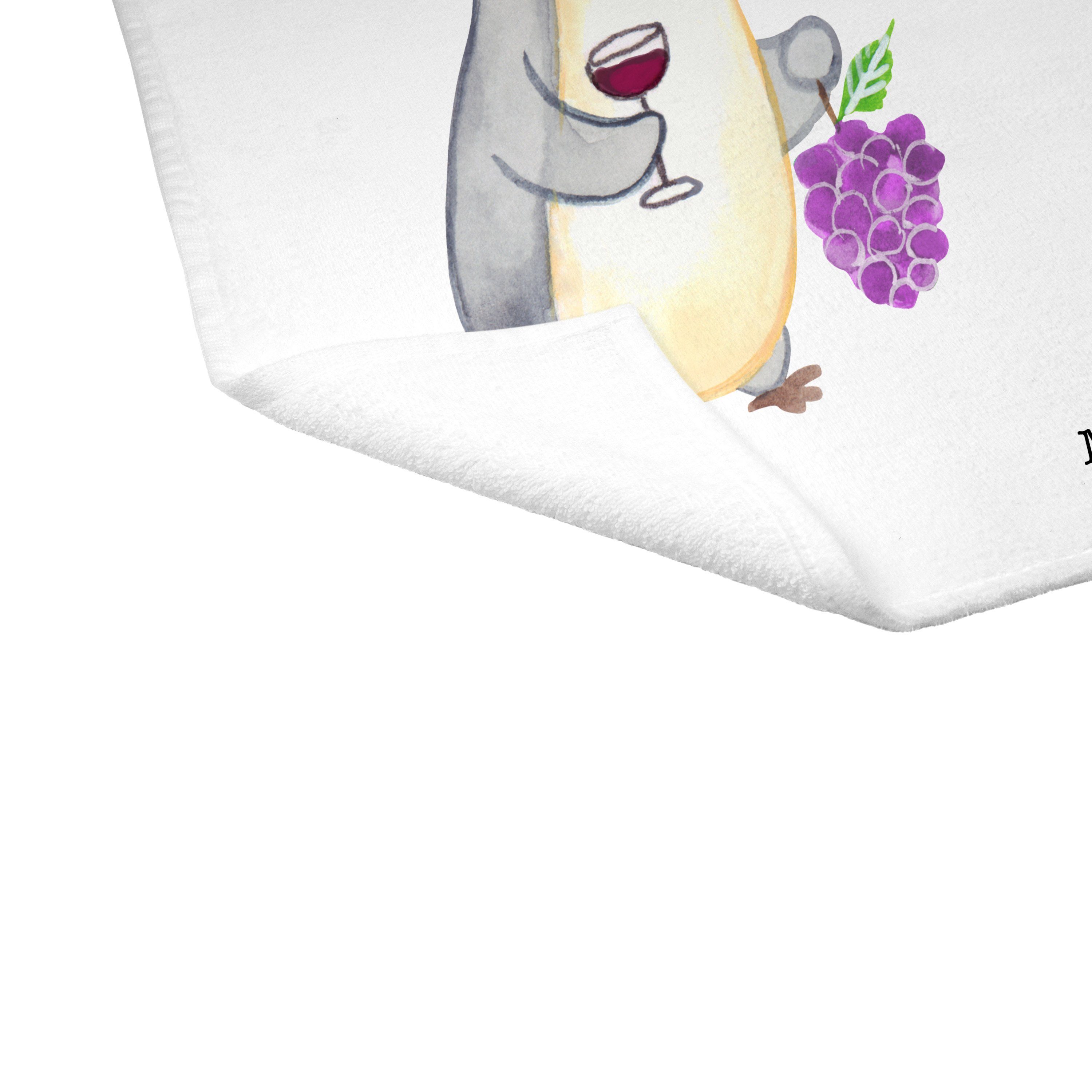 aus Weinhändlerin Sport Panda Geschenk, Handtuch, Fro, Weiß Mrs. - - Leidenschaft (1-St) & Mr. Handtuch