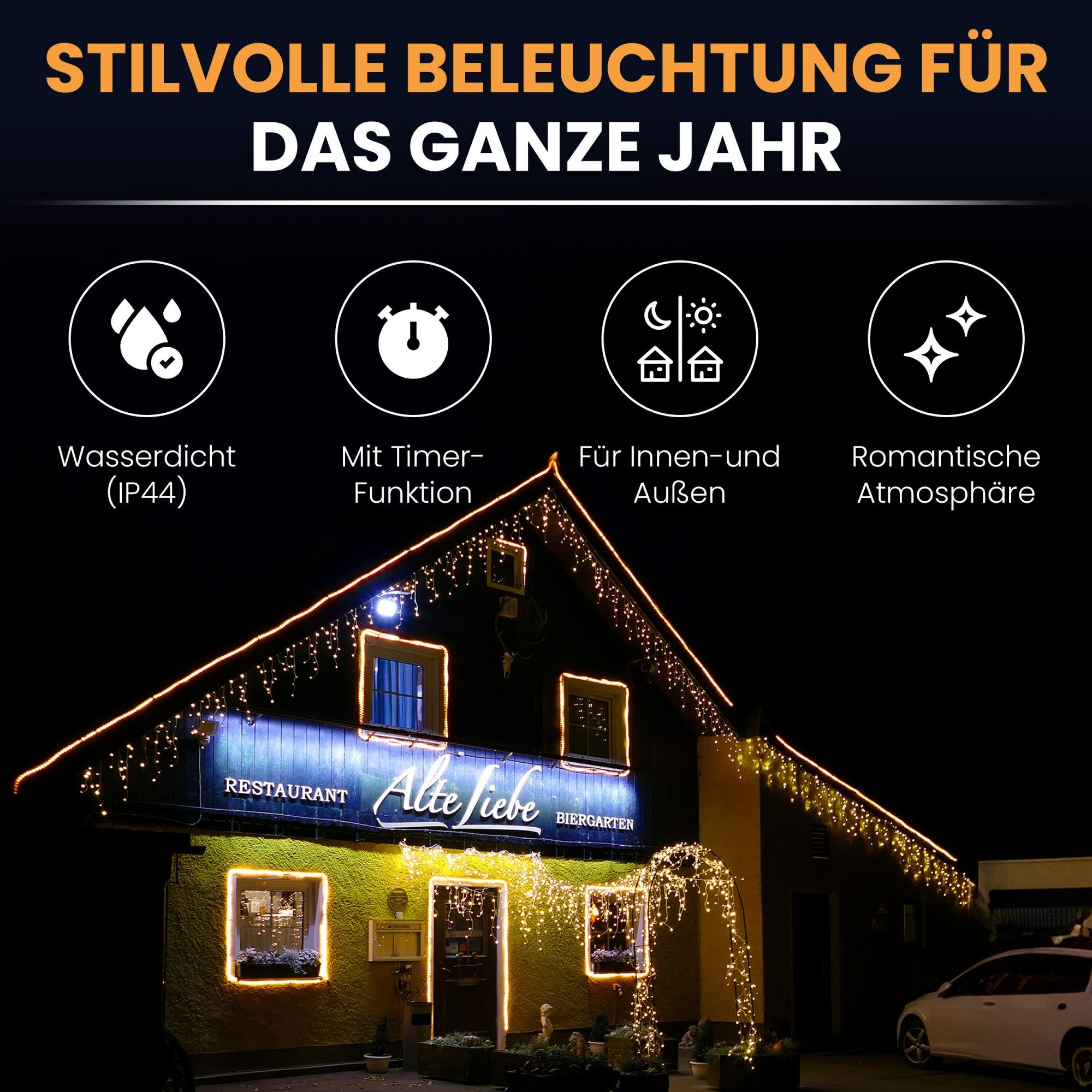 Gartenpirat LED-Lichterkette Eisregen LED-Beleuchtung Weihnachtsdeko für au günstig online kaufen