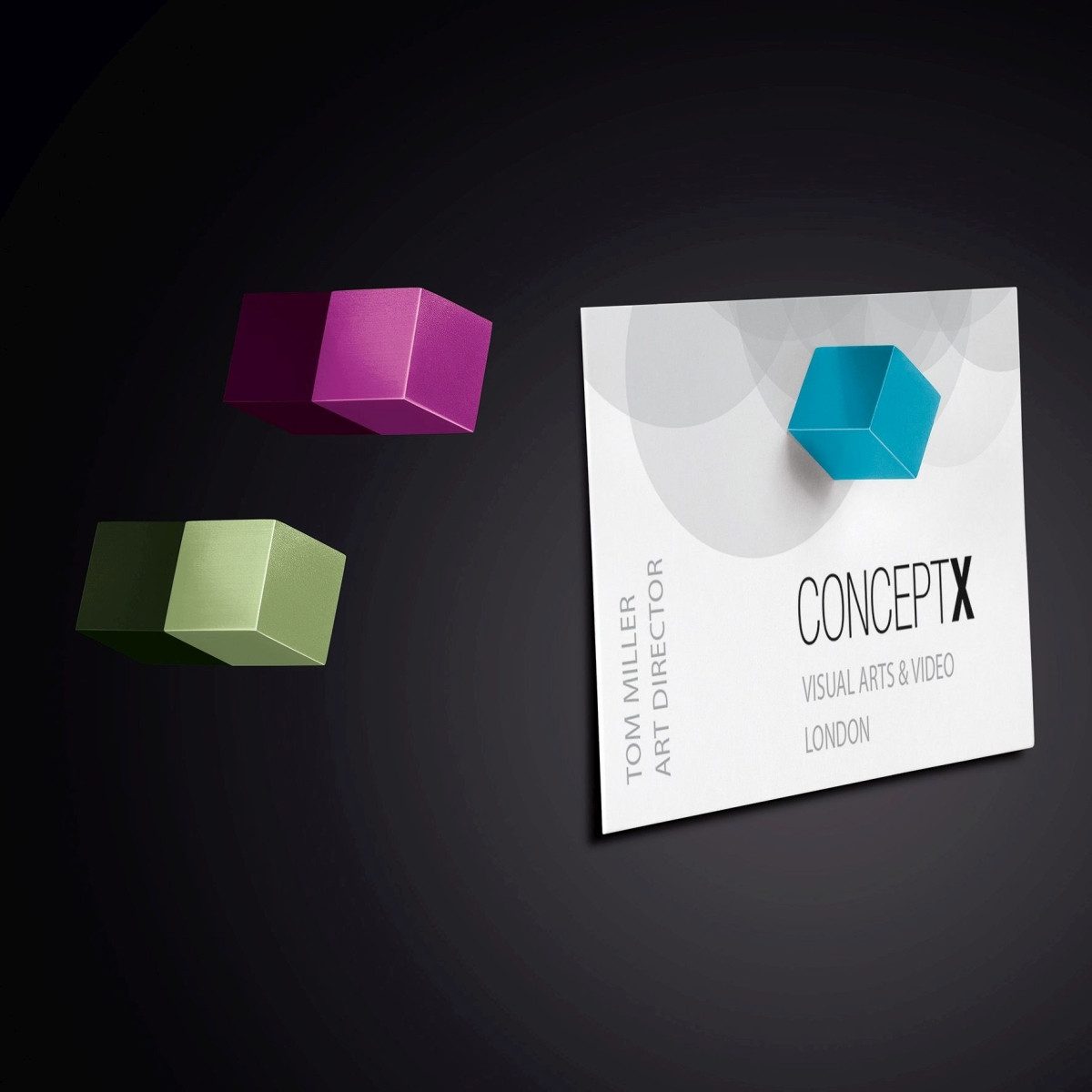 Sigel Magnet SuperDym-Magnet C5 Cube türkis/pink/hellgrün 11x11x11mm VE=3 Stück