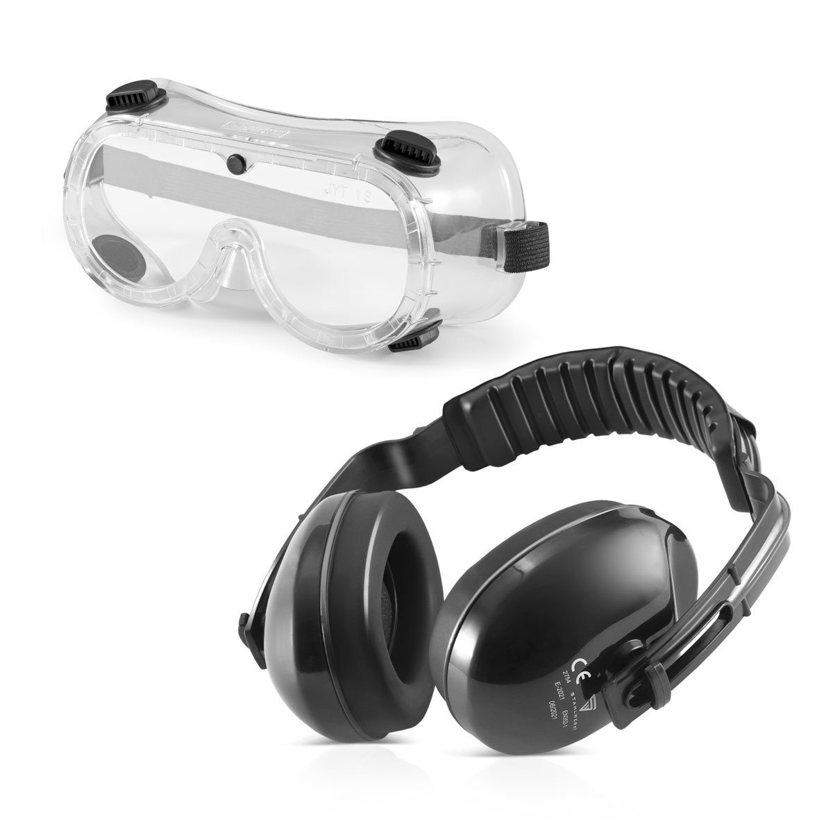 STAHLWERK Arbeitsschutzbrille Arbeitsschutz-Set 2St) (Set, Schutzbrille Gehörschutz, AS-4