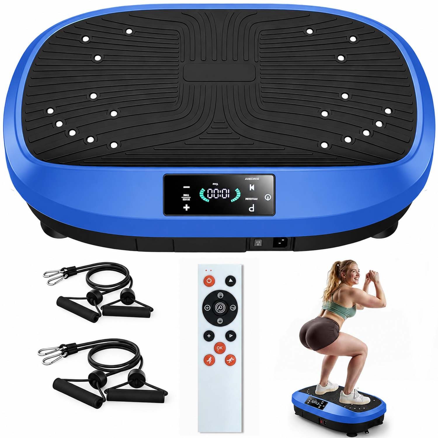 Vibrationsplatte Vibrationsplatte für Ganzkörpertraining, LED Display & Fernbedienung