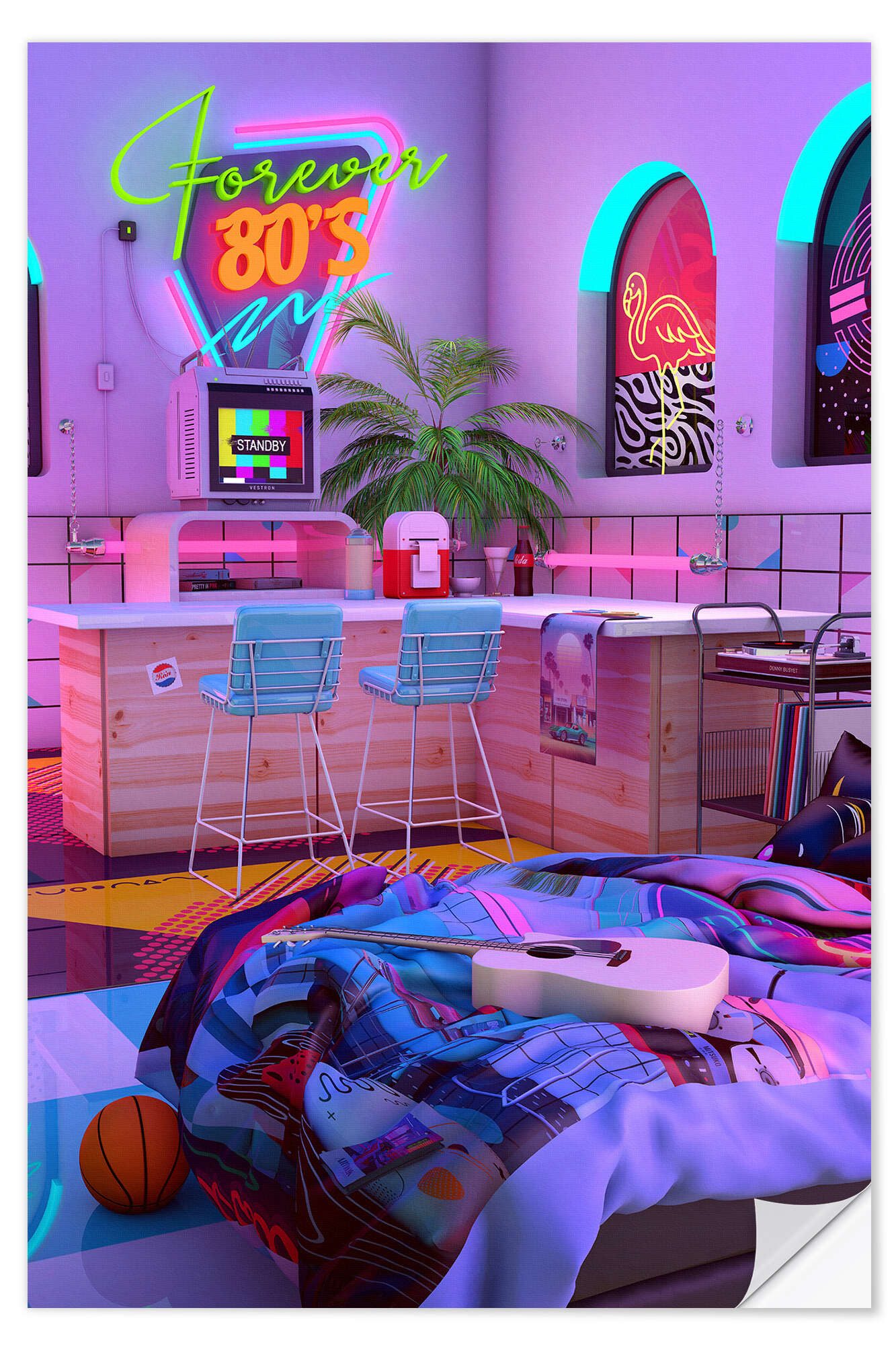 Posterlounge Плакат Denny Busyet, Für immer 80er Jahre, Grafikdesign