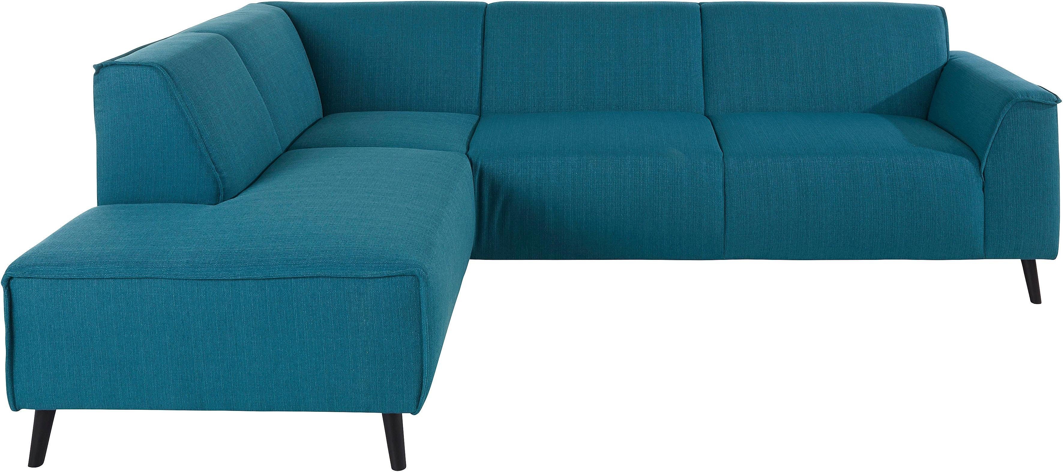 Ecksofa Amora, inkl. Federkern für mehr Sitzkomfort, Breite 263cm, L-Form