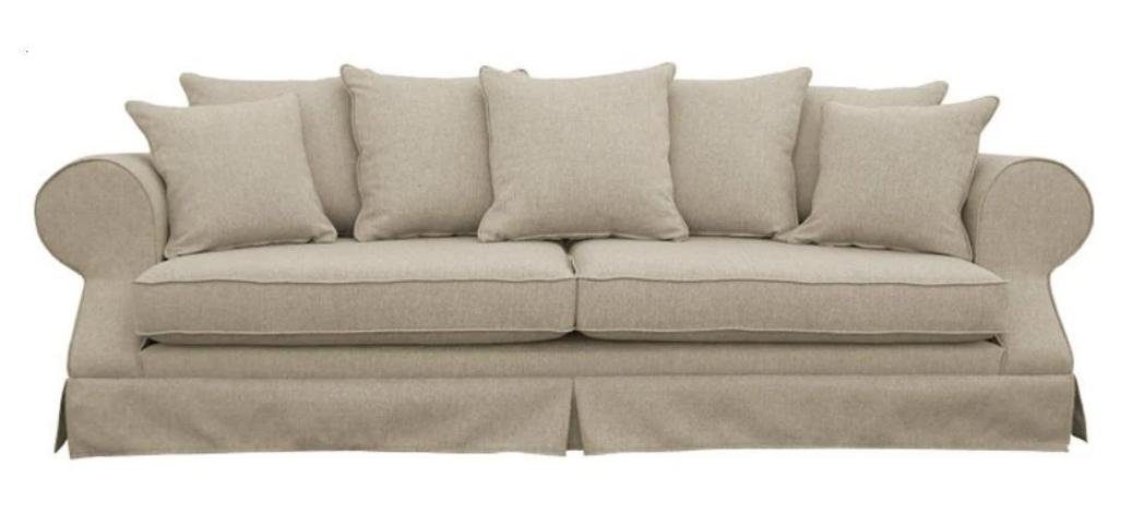 Made Stoff Polster, Beige Sofa Grau Sofa Wohnzimmer Design Europe in JVmoebel Couchen Dreisitzer