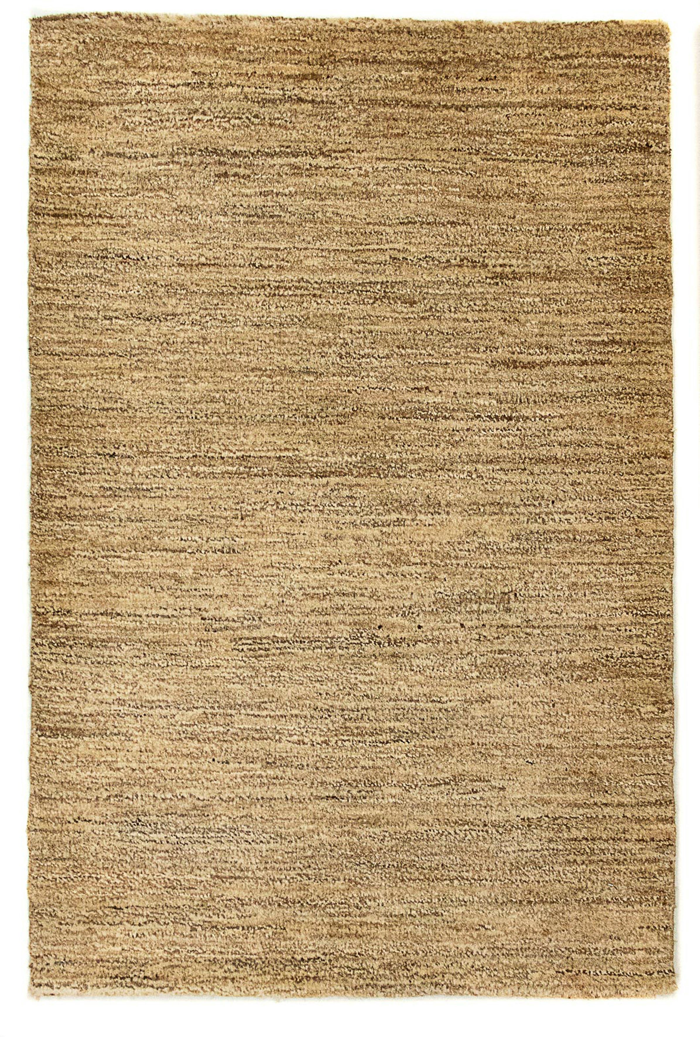 Gabbeh Wollteppich Zertifikat x cm - Wohnzimmer, 18 hellbraun, Einzelstück mit mm, morgenland, 63 Indus 96 - - rechteckig, Höhe: Handgeknüpft,