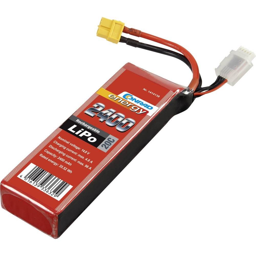 Conrad energy 14.8V 2400 mAh 20C Eco-Line LiPo-Akku 1414138 Akku