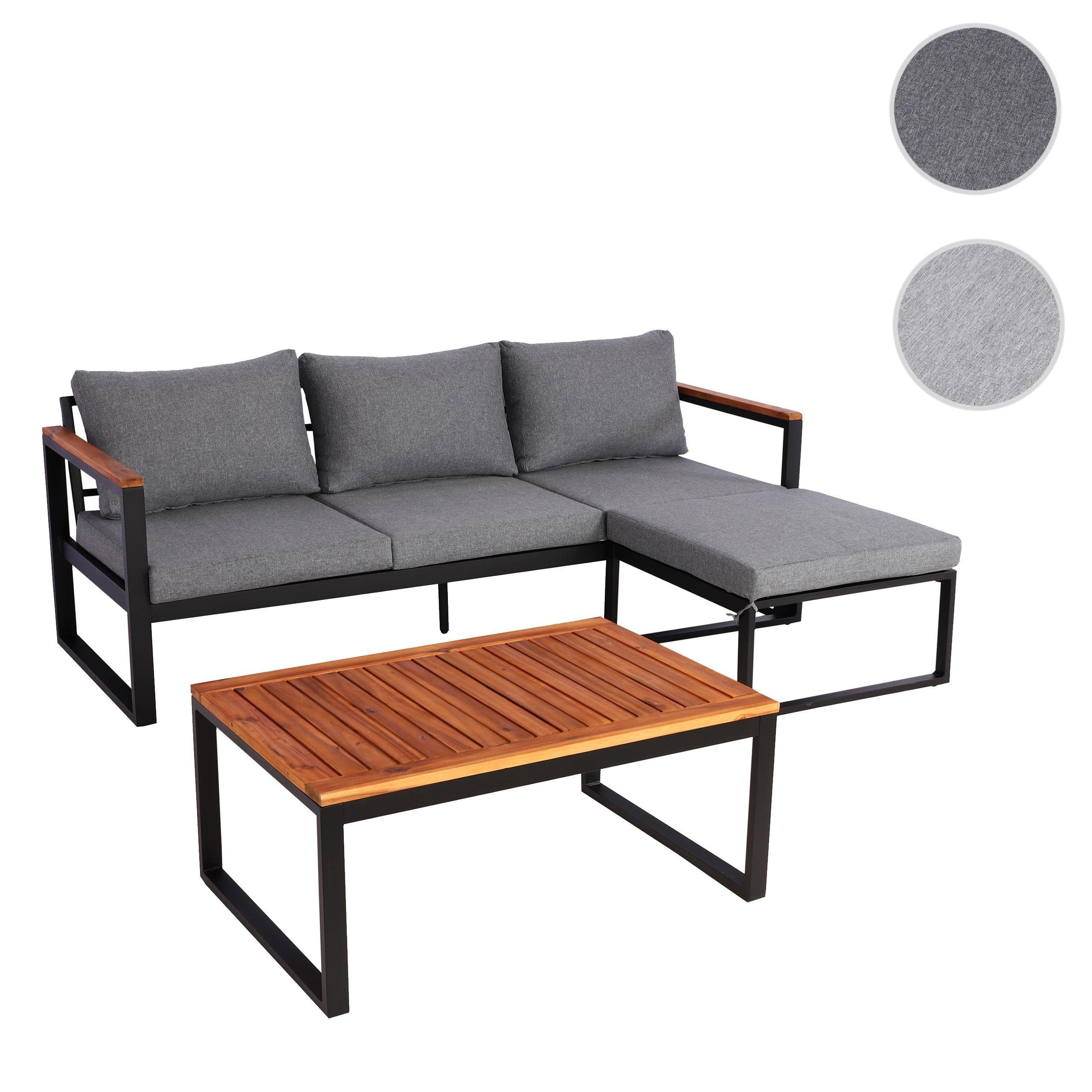 MCW Gartenlounge-Set MCW-L26b, (3-tlg), Inkl.Sitz- und Rückenpolster, Mit Schraubfüßen, Mit separater Ottomane