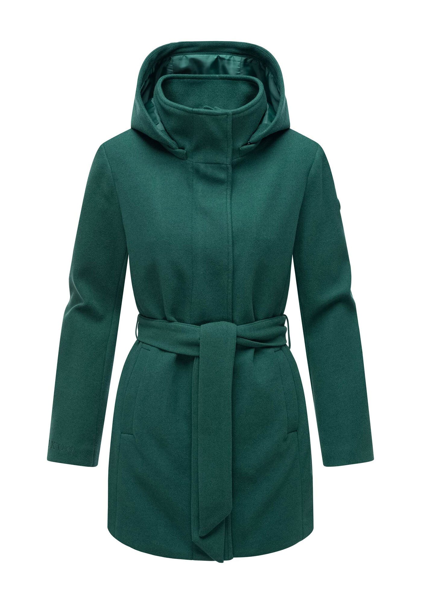 Marikoo Kurzmantel Katalinaa Eleganter Wickel Mantel mit Taillengürtel und günstig online kaufen