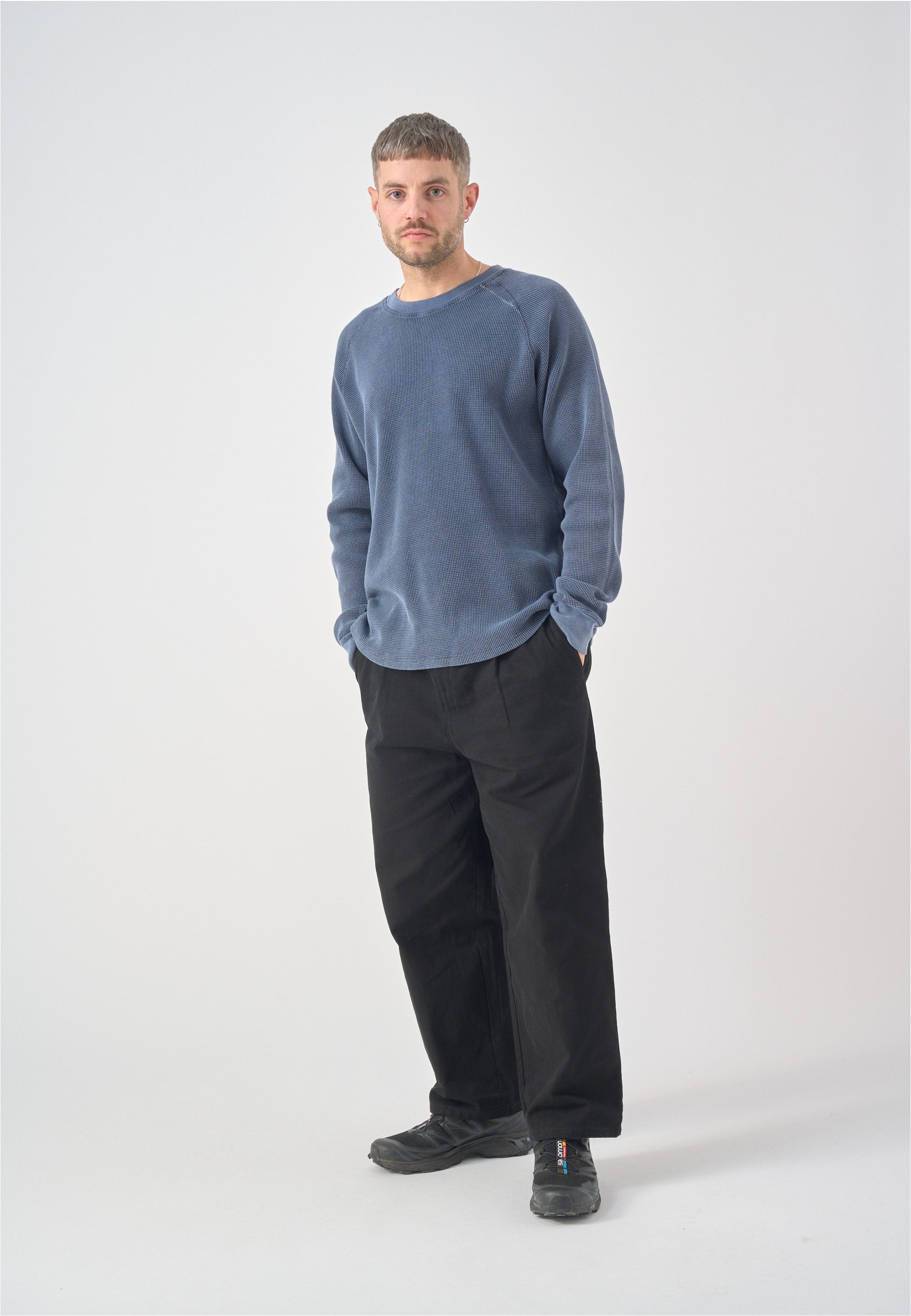 Cleptomanicx Strickpullover Boxy Crewneck Thermal im lockeren Schnitt