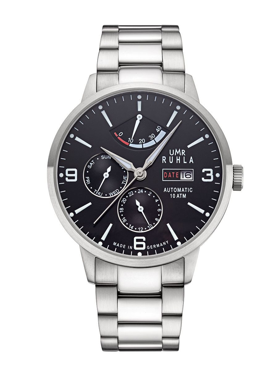 UMR Ruhla Automatikuhr Herrenuhr – Edelstahlband, 42 mm, für stilbewusste Männer 80271M