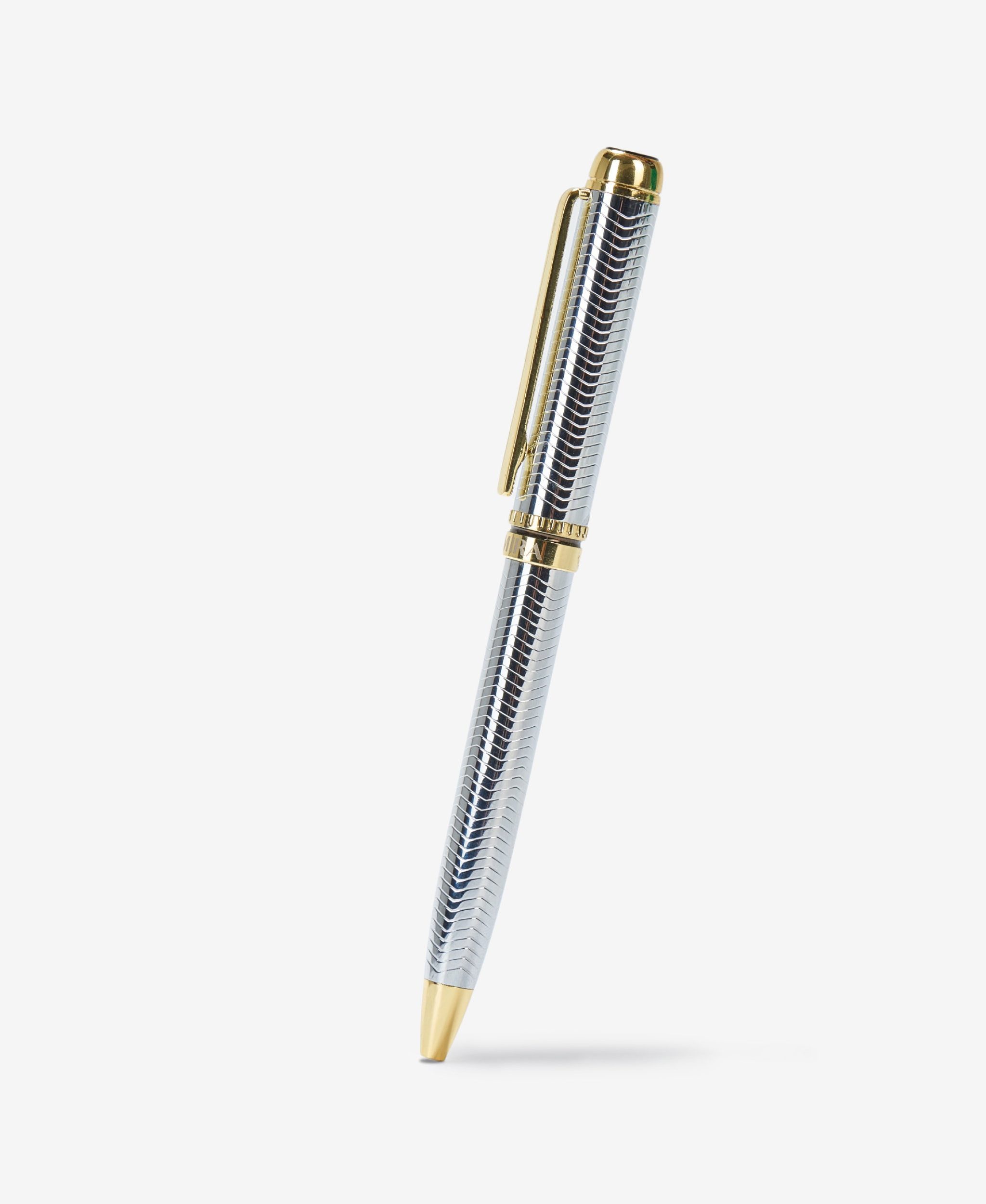 GLAMIRA Kugelschreiber Metallkugelschreiber - Silber mit Gold, (1-tlg), ideal auch als Geschenk