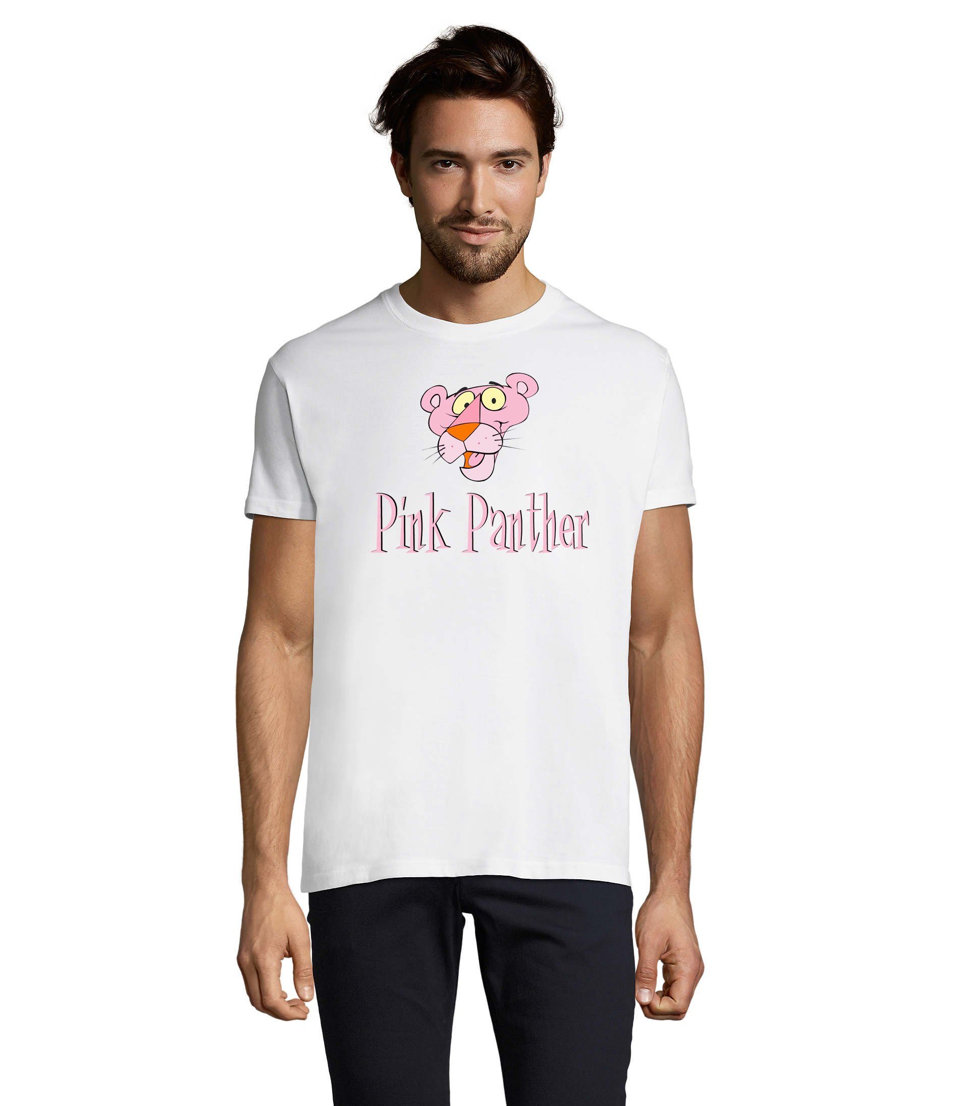 Weiss Cartoon Pink Herren & Inspector Panther T-Shirt Comic Brownie Blondie Rosarote