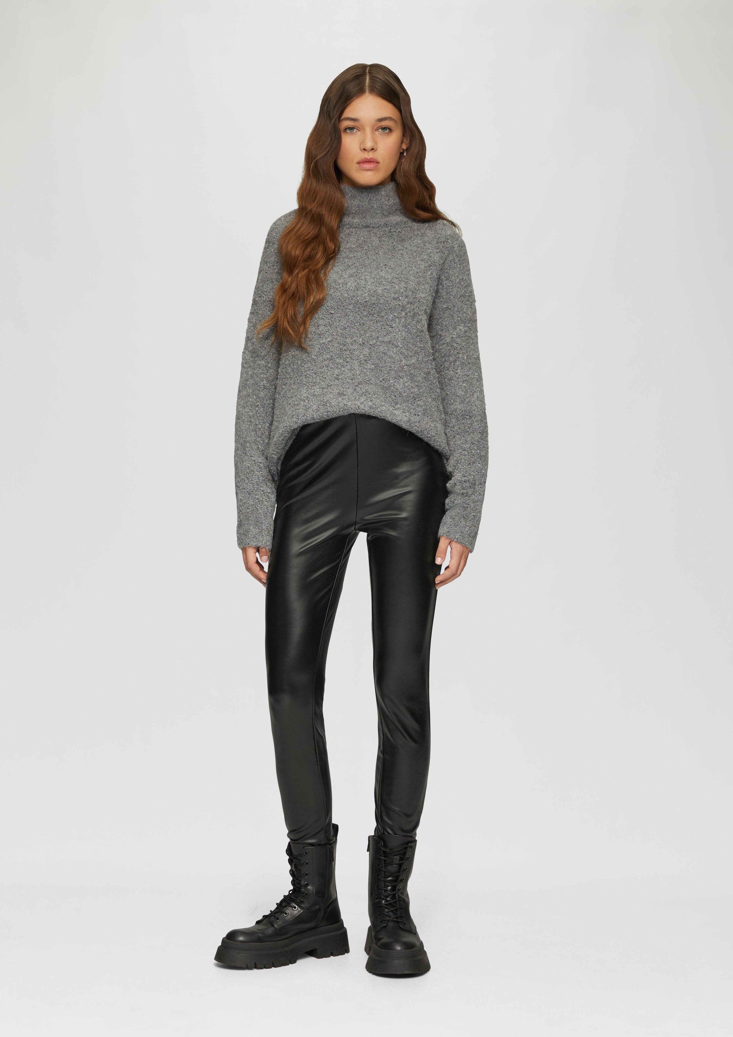 QS Stoffhose Leggings in Fake-Leather-Optik günstig online kaufen