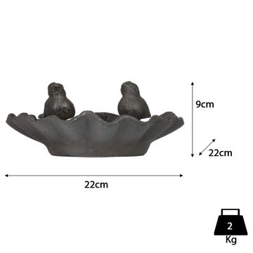 Moritz Vogeltränke Moritz Vogeltränke Boden Schale 9x21x21 cm braun Gusseisen Wildvogeltr