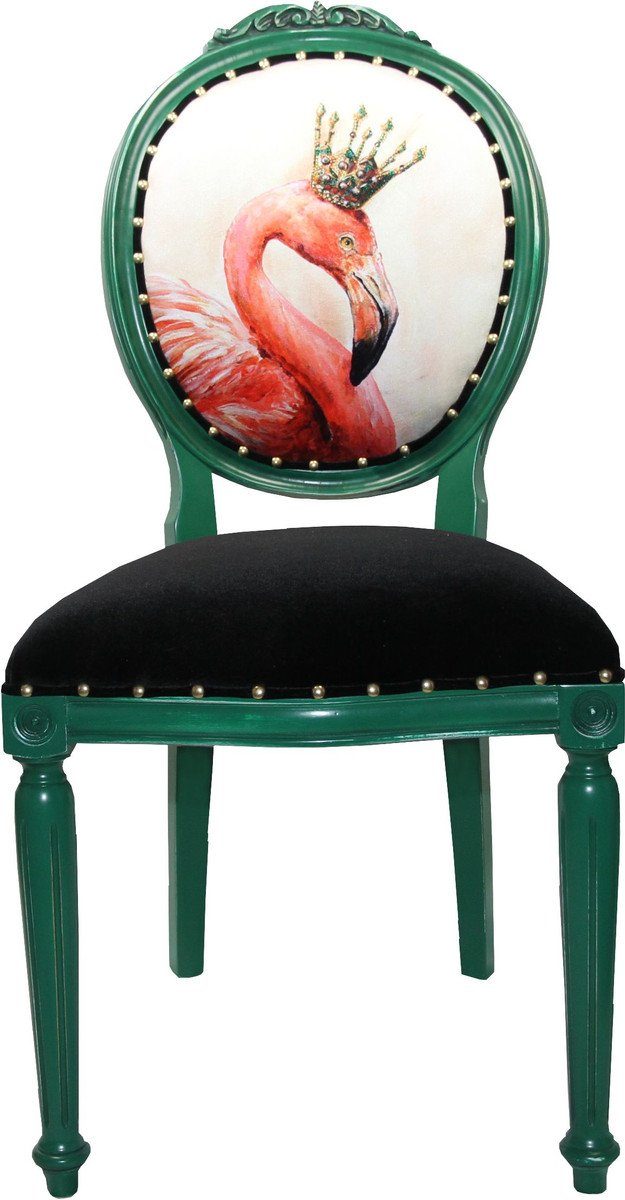 Bling Designer Padrino Esszimmer Stuhl Edition Armlehnen mit Esszimmerstuhl Bling - mit Krone Casa - Barock Flamingo Luxus Glitzersteinen ohne Limited Stuhl