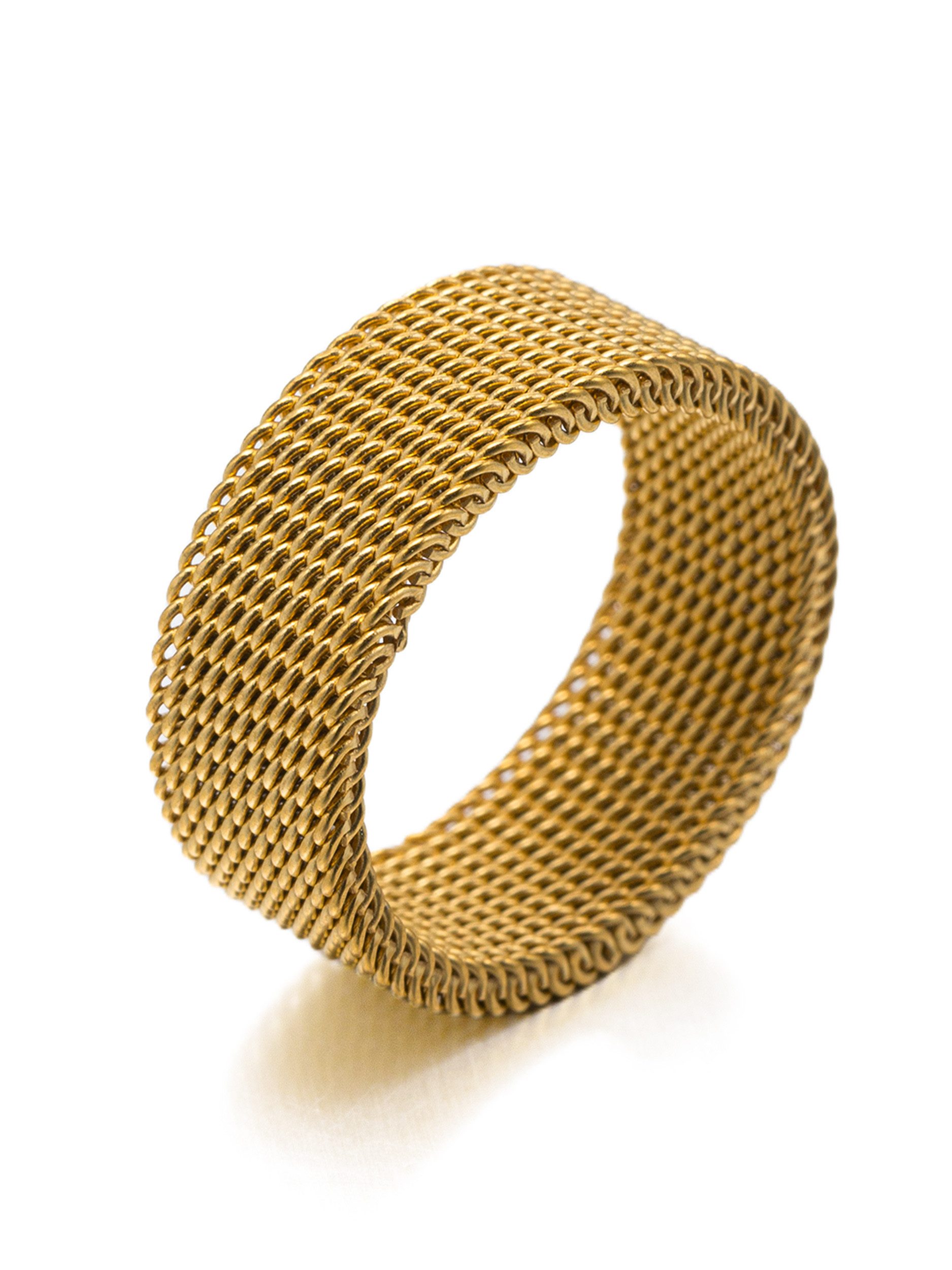 Aniston JEWELRY & WATCHES Fingerring Schmuck Geschenk Edelstahl Damenring Ring Mesh-Optik, Made in Germany
