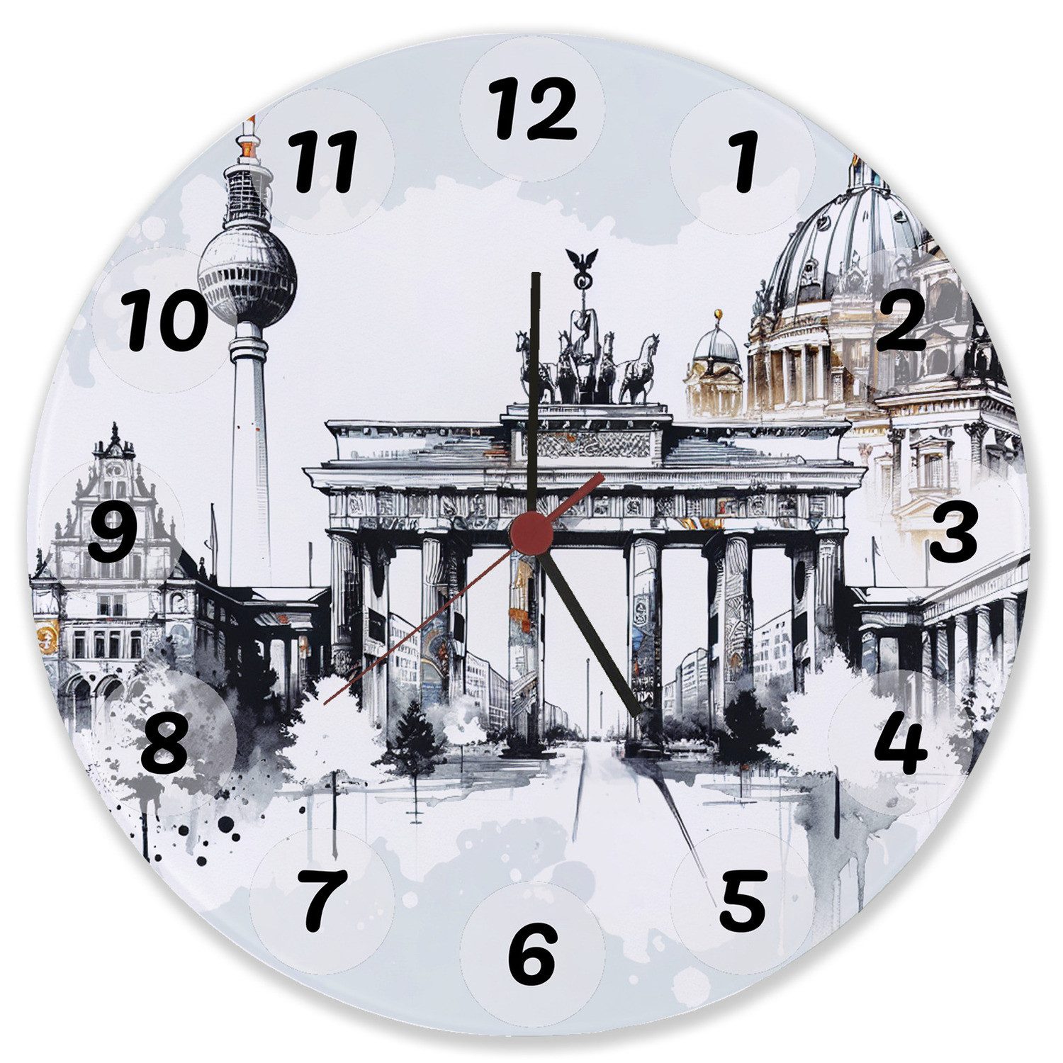 speecheese Wanduhr Skyline Berlin Wanduhr aus günstig online kaufen