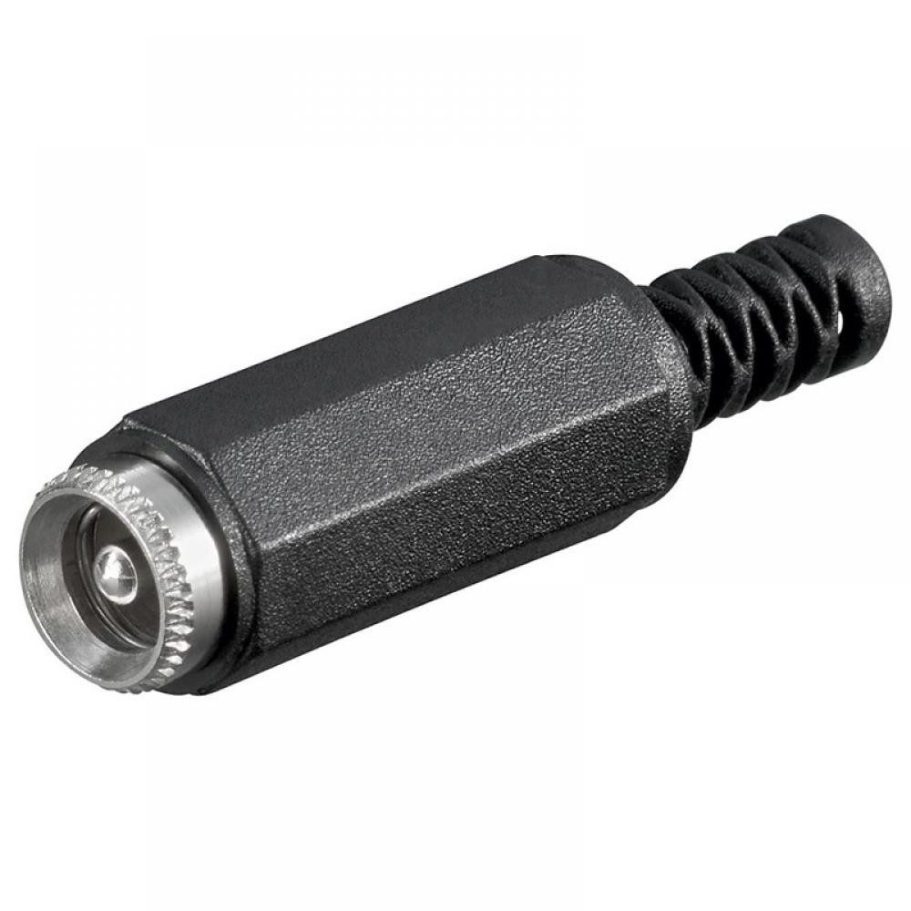 Goobay DC-Kupplung für Hohlstecker 5,5x2,5mm mit Knickschutz - Lötmontage Universal-Netzteil