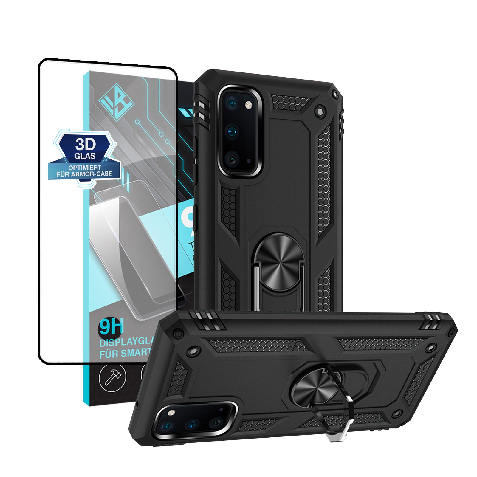 Tec-Expert Handyhülle Outdoor Cover Hülle für Samsung Galaxy S20 6.2 Zoll, 6.2, Premium Hülle aus verstärktem Polycarbonat