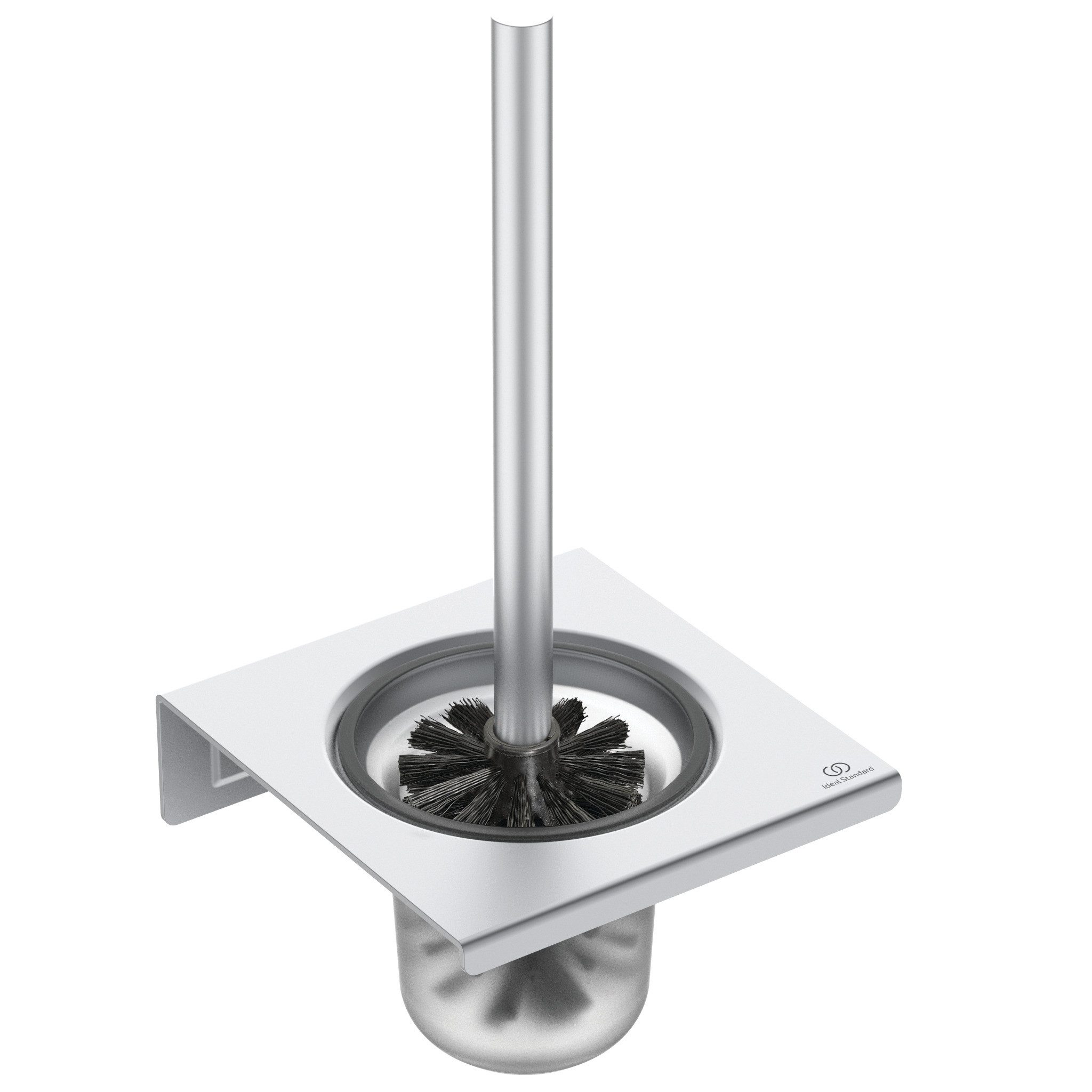 Ideal Standard WC-Reinigungsbürste Alu+, Bürstenbehälter herausnehmbar, Kernelemente aus recyceltem Aluminium