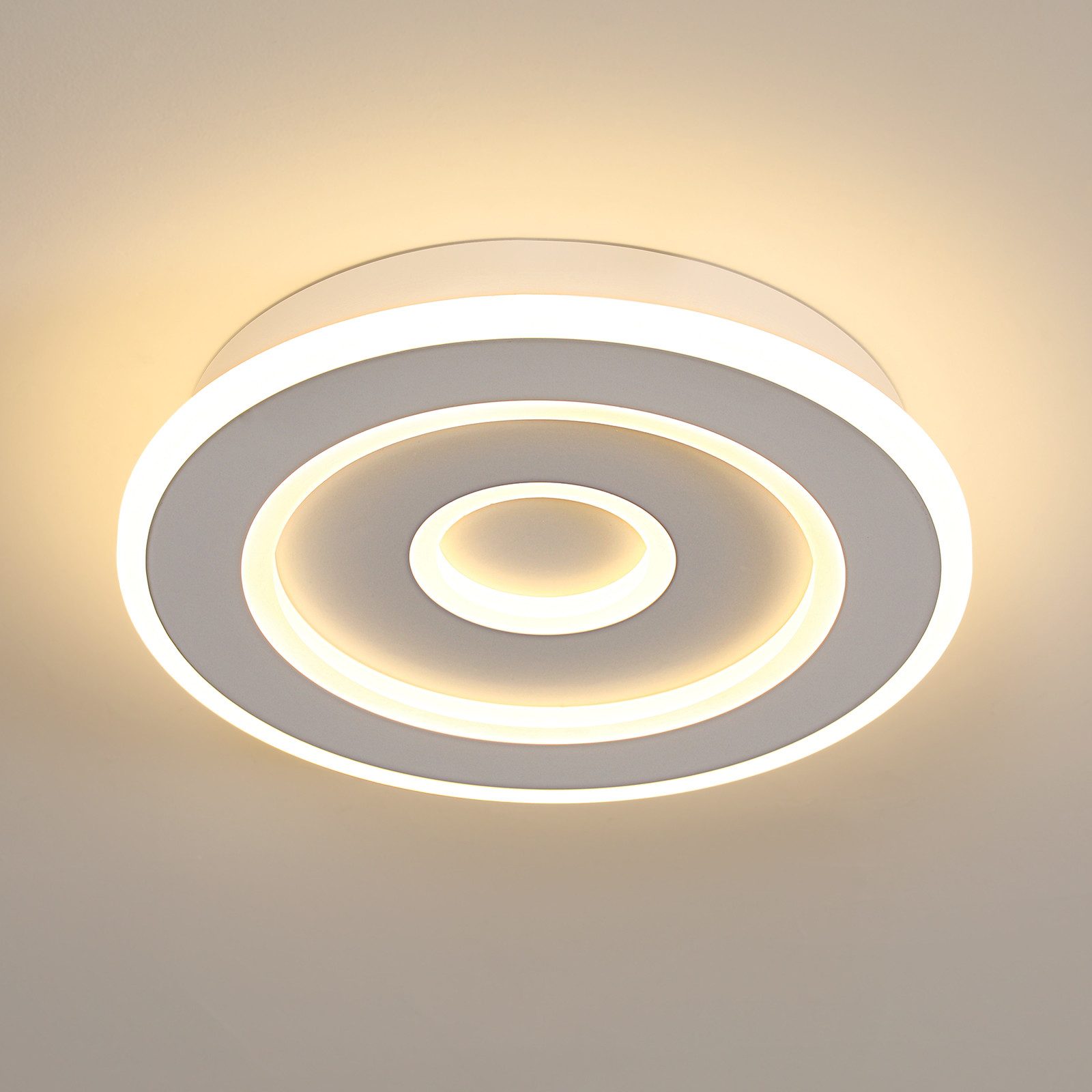 Riserva Deckenleuchten Ultradünne Runde Deckenleuchte, 28W, 3000K Warmweiß, Ø28cm, Weiß