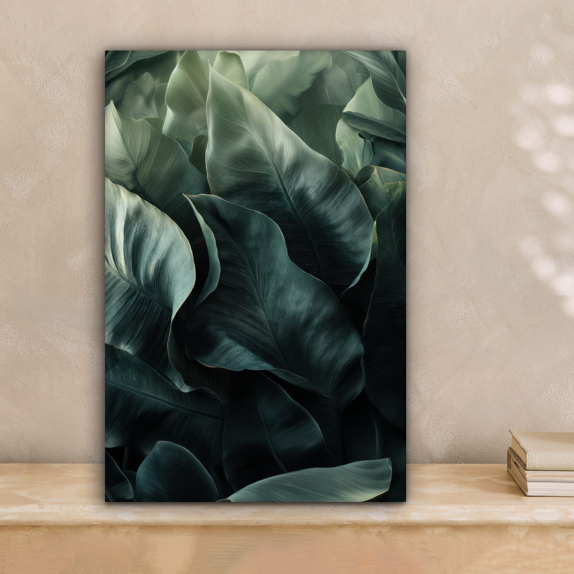 OneMillionCanvasses® Leinwandbild Grün - Blätter - günstig online kaufen