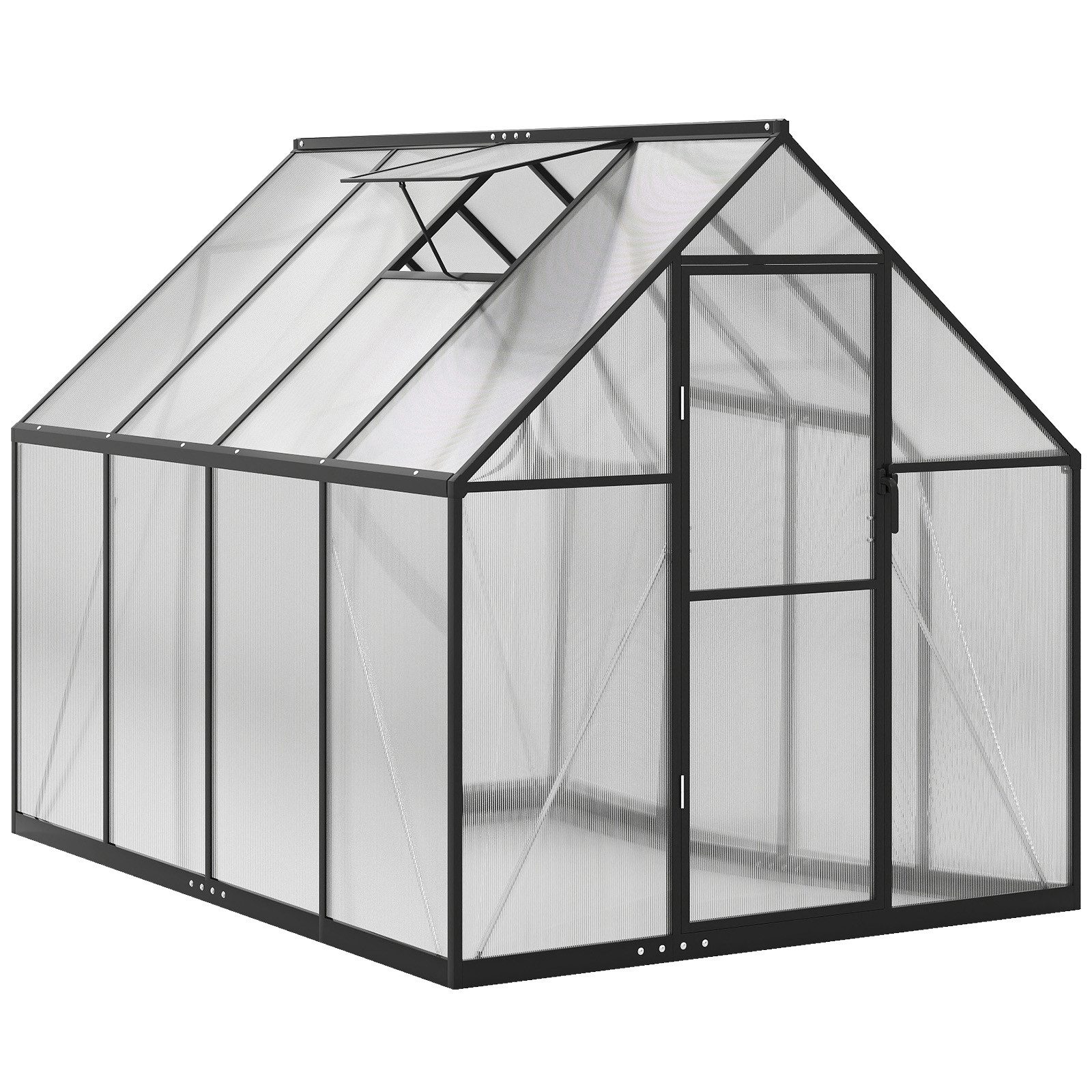 COSTWAY Gewächshaus, BxLxH: 190 x 250 x 195 cm, Gartenhaus mit Dachfenster günstig online kaufen