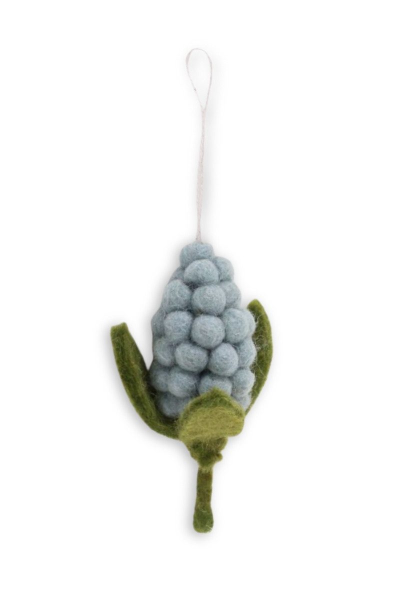 Gry & Sif Hängedekoration Filzanhänger - HYAZINTHE - weiß, lavender, hellblau