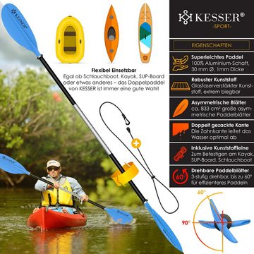 KESSER SUP-Paddel, Paddle Doppelpaddel 4-teilig für Kanu Kayak SUP Stand-Up