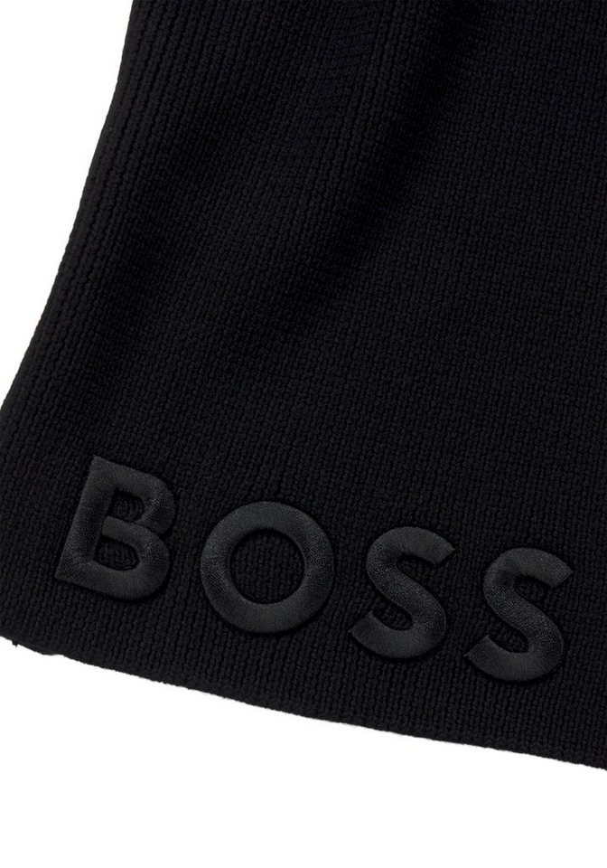 BOSS Schal Lara_scarf, mit tonaler BOSS Logo-Stickerei, Schal von Boss Black  Womanswear