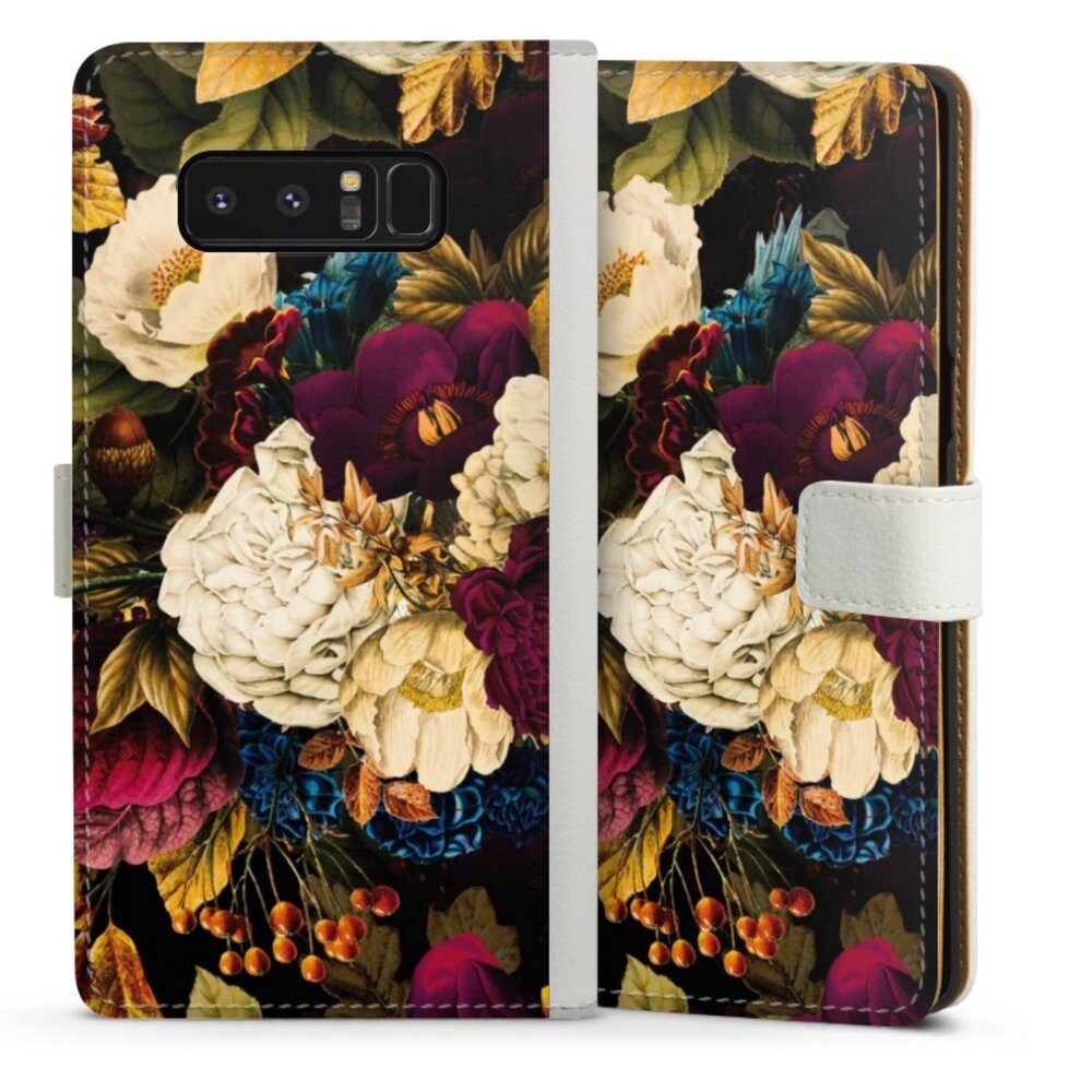 Handyhülle Vintage Blumen Muster Dark Vintage Flowers