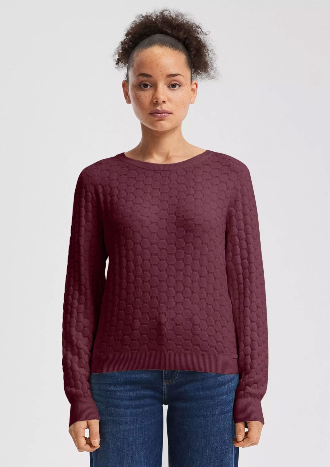 QS Rundhalspullover Pullover (1-tlg) Rundhals, langarm, günstig online kaufen