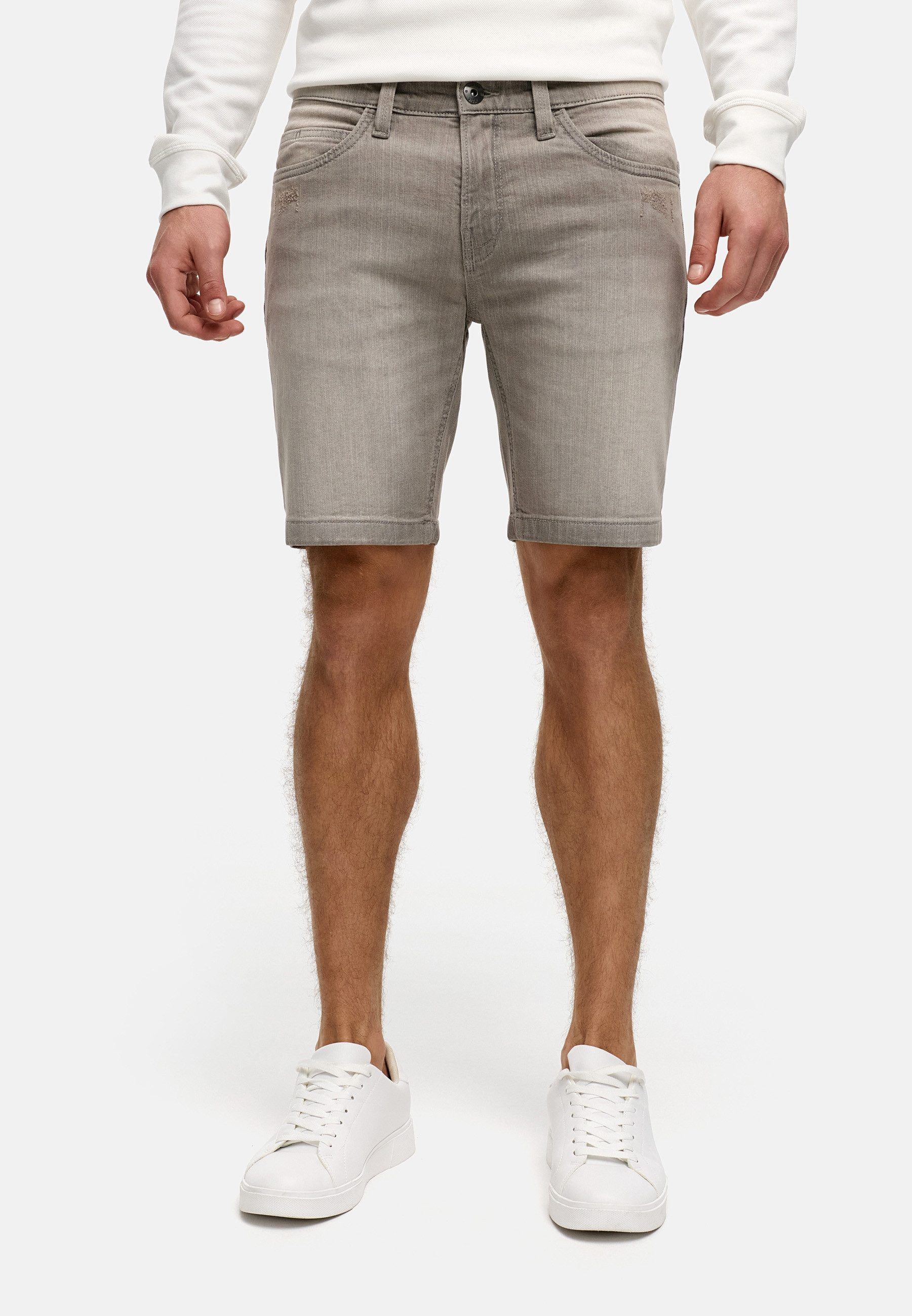 INDICODE Jeansshorts Herren INMCFly Jeans Shorts Herrenshorts stretchy Denim-Shorts mit crushed washing