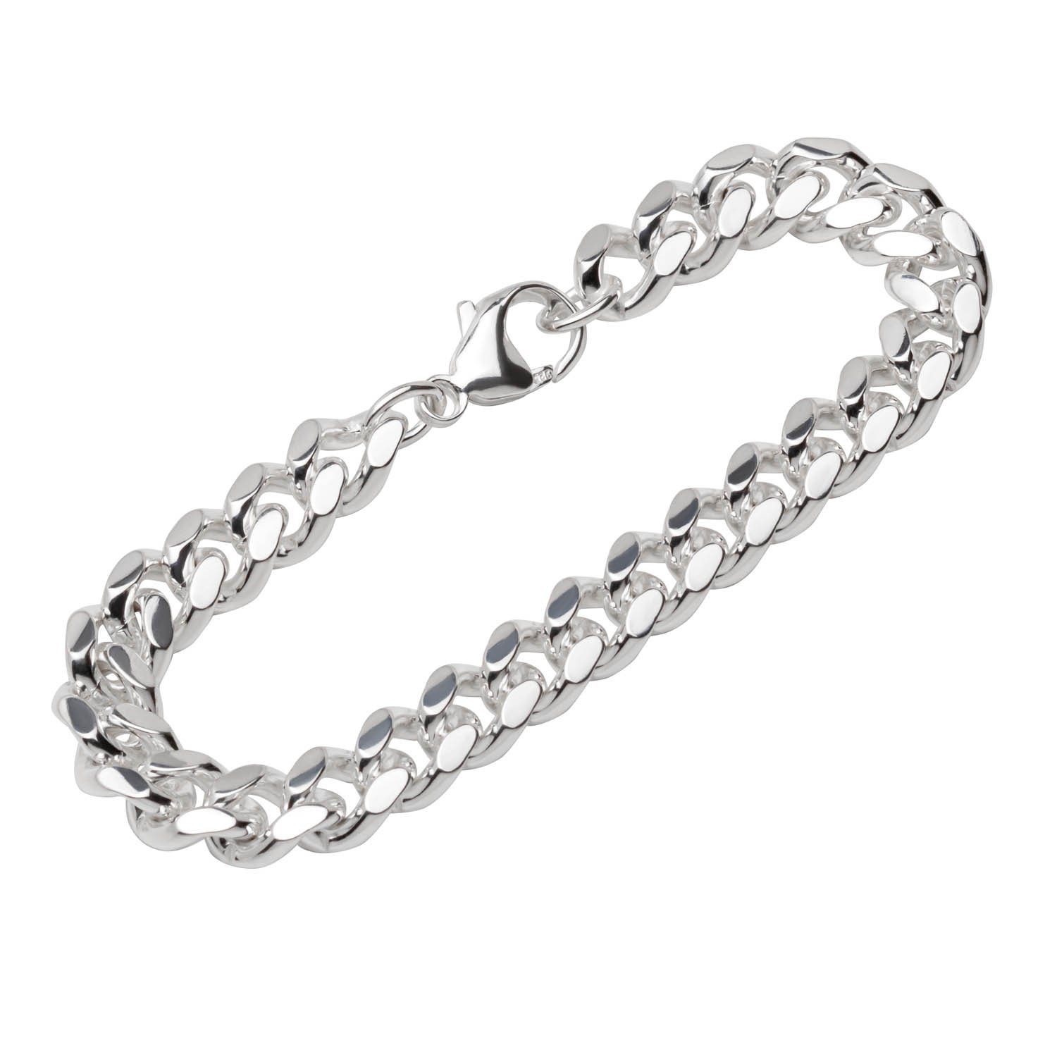 Silberarmband Armband 925 Sterling Silber 18cm Panzerkette oval
