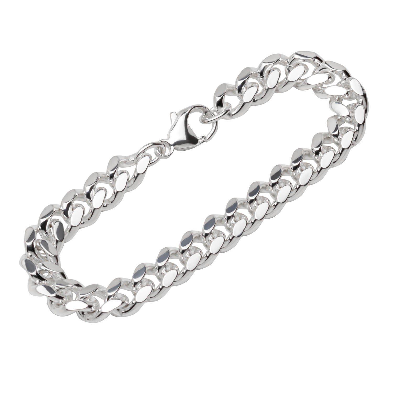 NKlaus Silberarmband Armband 925 Sterling Silber 18cm Panzerkette oval (1 Stück), Made in Germany