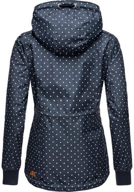 Ragwear Outdoorjacke Danka Dots stylische Übergangsjacke mit großer Kapuze