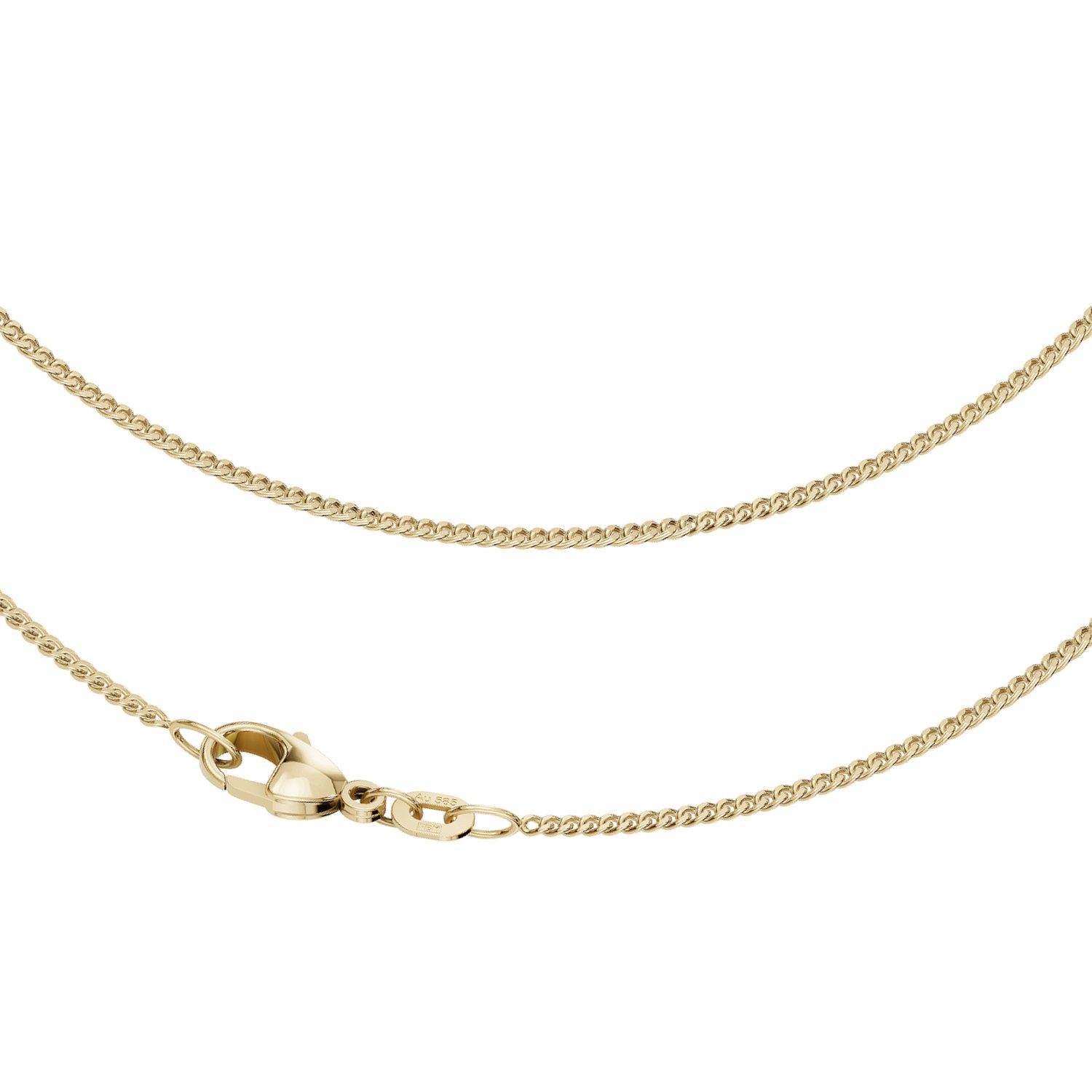 Goldkette JB Edle Goldkette Panzerkette 585 - 14 K Gold 1,4 mm 42 cm