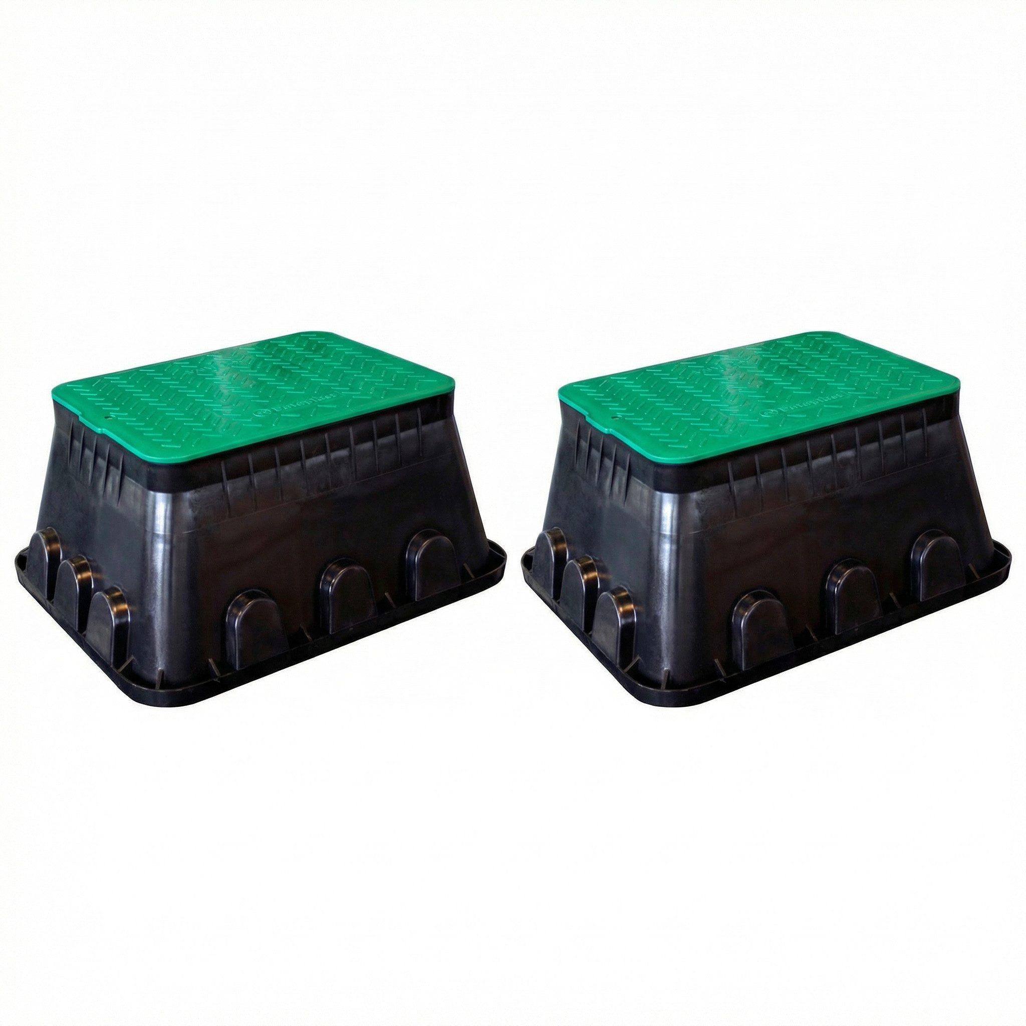 INTERGARDEN Bewässerungsventilbox 2er Set Bodeneinbaukasten, 65x51cm, Gartenbewässerung, Ventilkasten