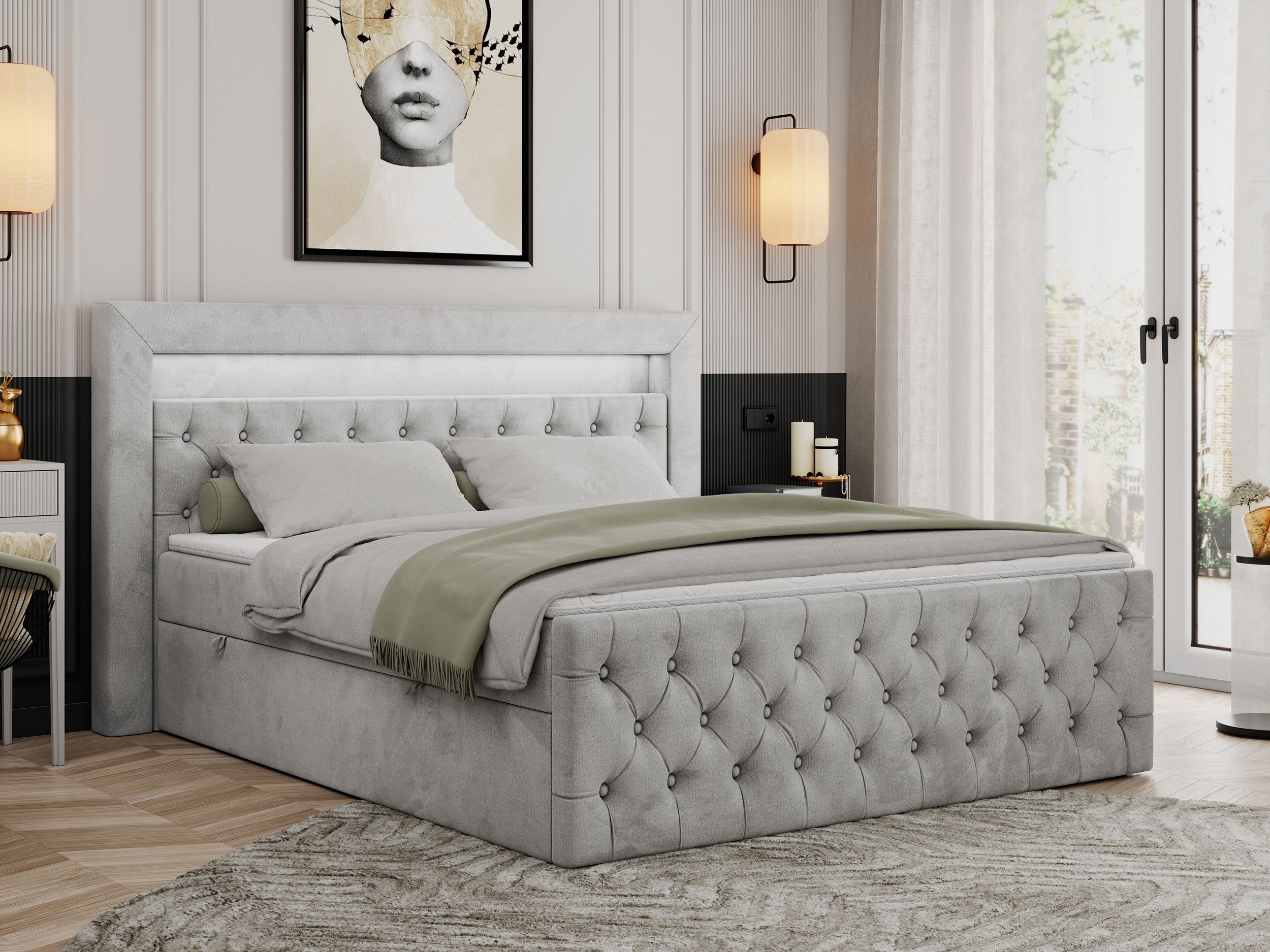 MKS MÖBEL Boxspringbett GOLD9 (Set, Packung, günstig online kaufen