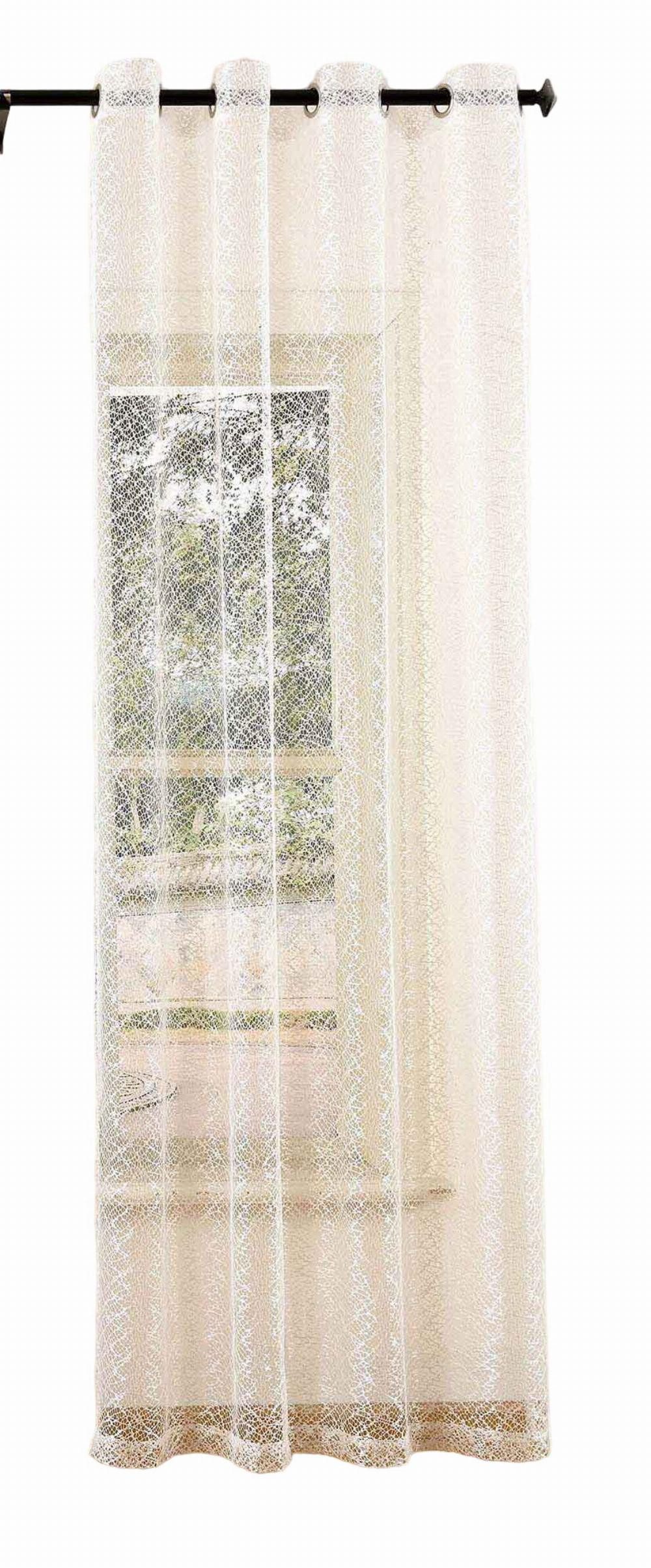 Gardinenbox Gardine (1 St), Ösen, transparent, Polyester, Netz Struktur Net günstig online kaufen