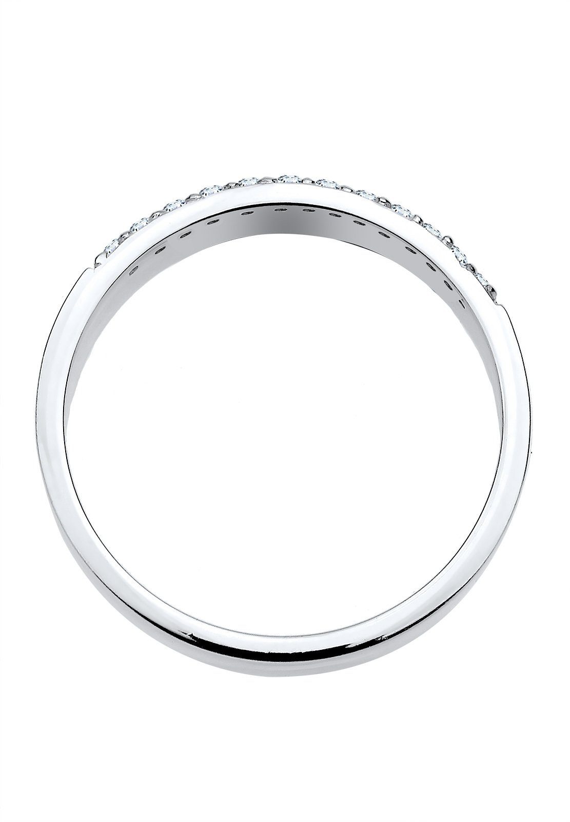 Diamanten (0.06 Verlobungsring Elli ct) Bandring DIAMONDS Basic 925 Silber