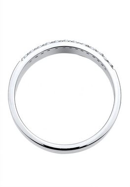 Elli DIAMONDS Verlobungsring Bandring Basic Diamanten (0.06 ct) 925 Silber