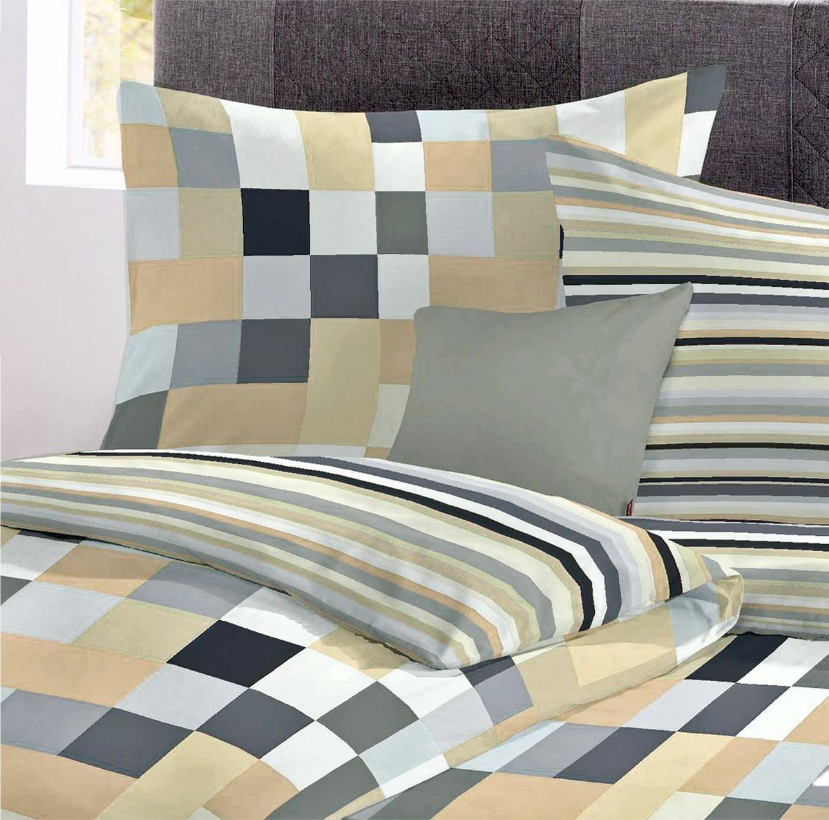 JACK Wendebettwäsche JACK by Fleuresse 135x200cm 4 tlg Renforce Bettwäsche günstig online kaufen