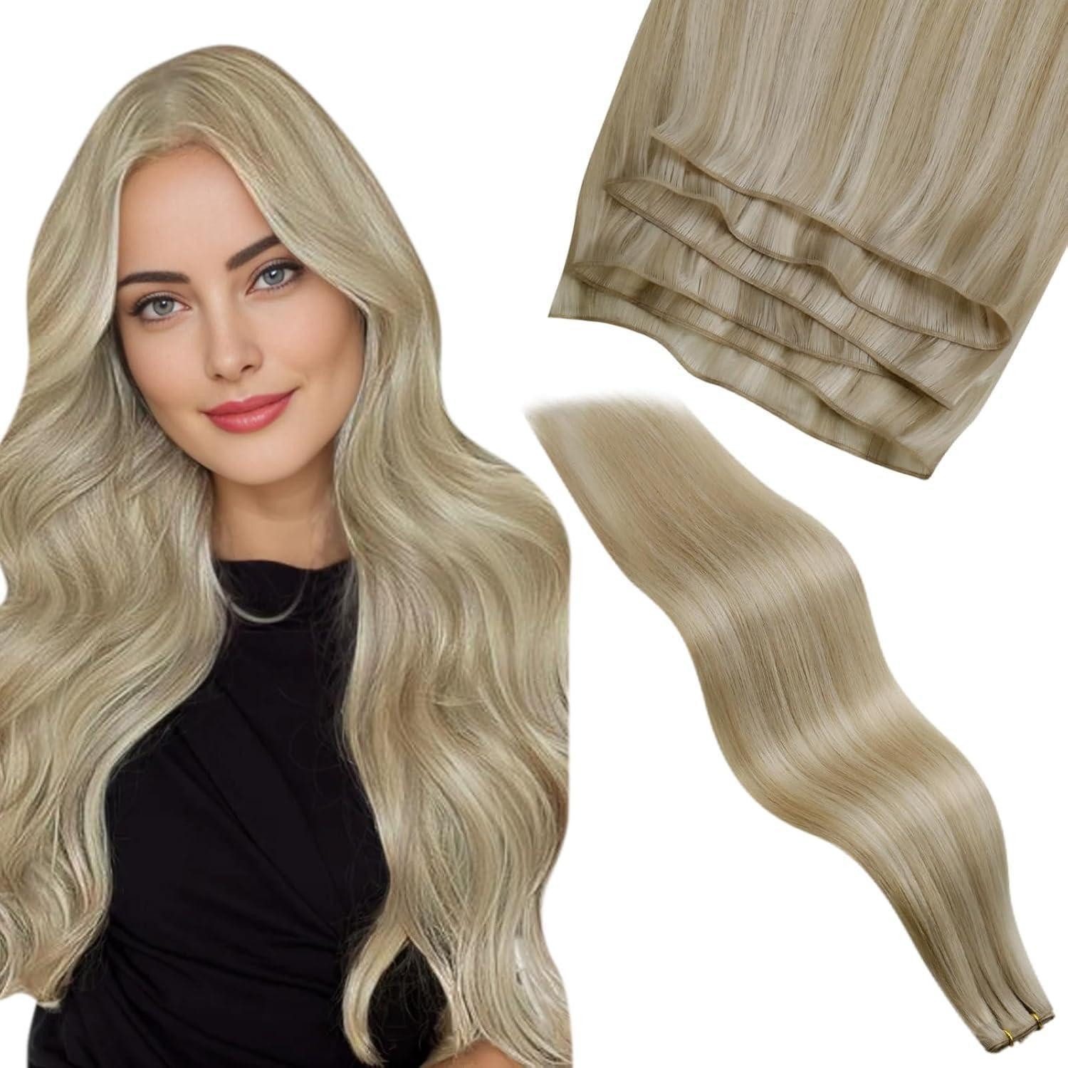 LuxusKollektion Echthaar-Extension Haarverlängerung Echthaar Tressen 55cm-80G 2.5-Genie Tressen-#16 22