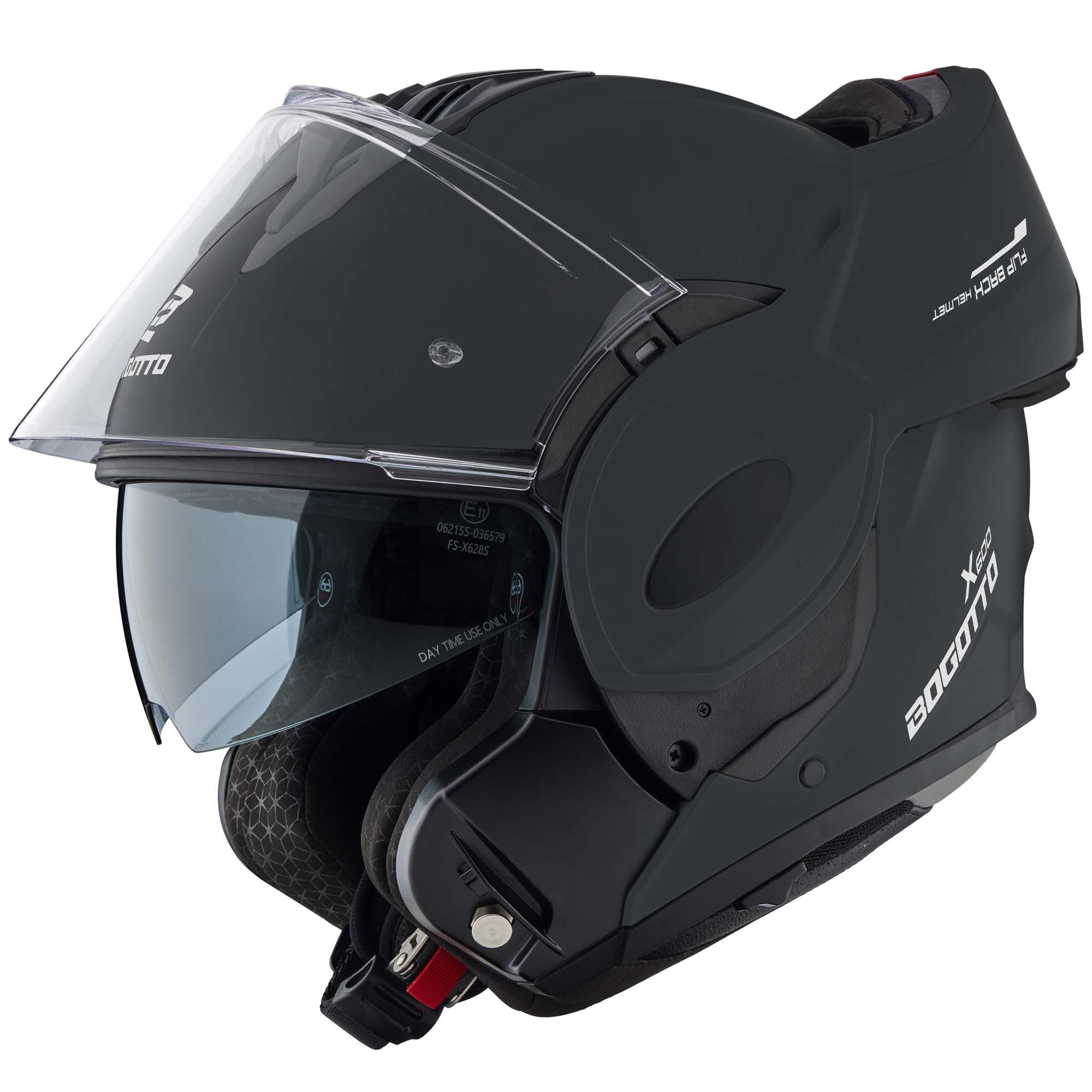 Bogotto Motorradhelm FS-X600 Klapphelm, Vorbereitet Für Kommunikationssystem,geeignet Brillenträger,vorbe