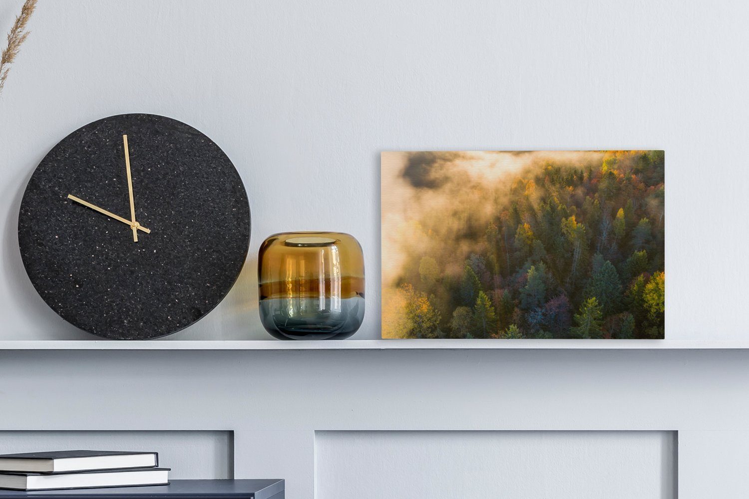 OneMillionCanvasses® Leinwandbild Wald - Nebel - günstig online kaufen