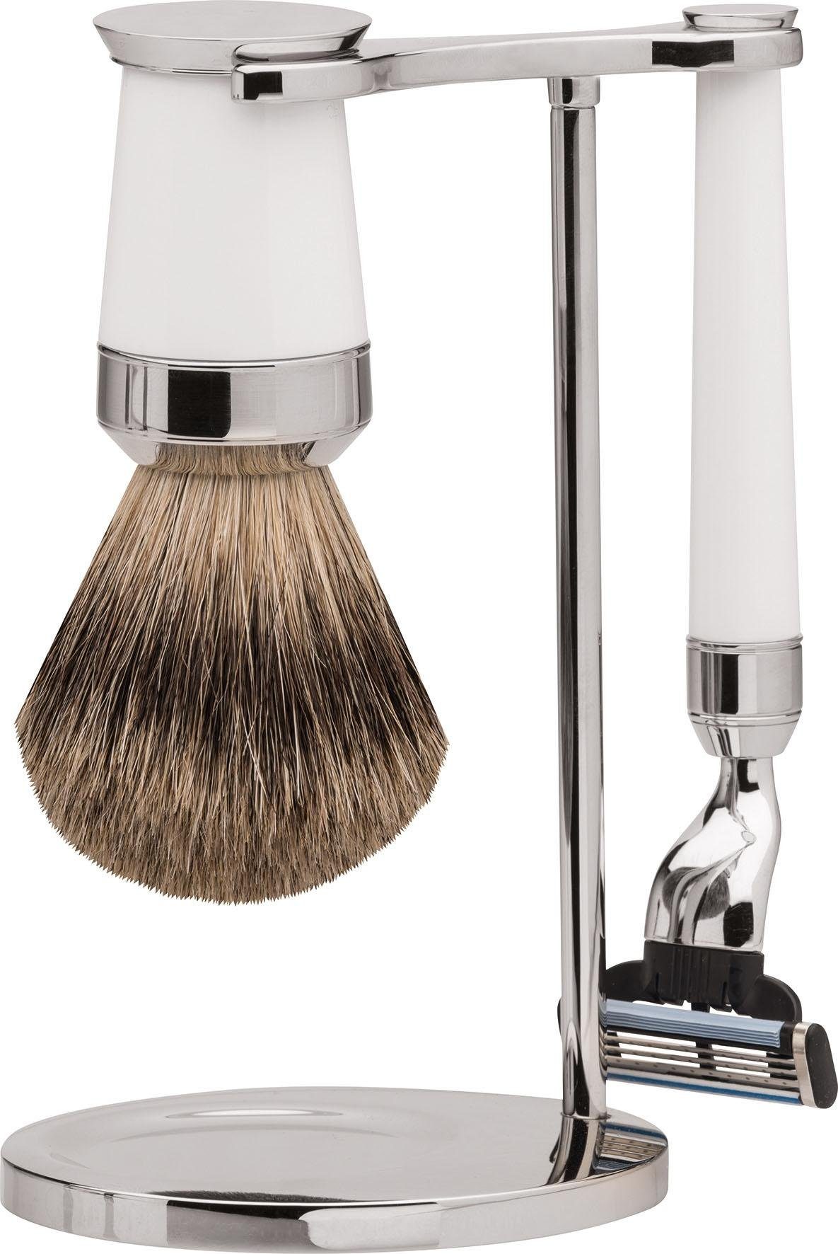 ERBE Rasierset Rasierset Paris, Dachshaar und 3-tlg., Gillette®, Klinge Mach3