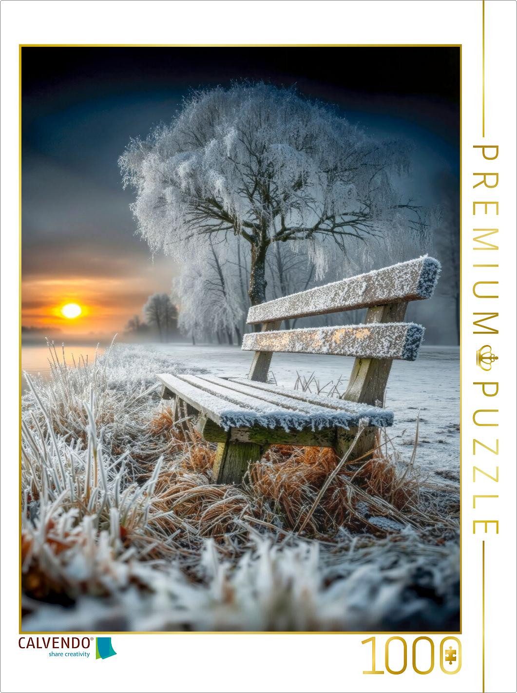 CALVENDO Puzzle CALVENDO Puzzle A wooden bench by the wayside, 1000 pieces, finished, 1000 Puzzleteile