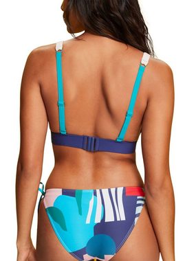 Esprit Triangel-Bikini-Top Wattiertes Bikinitop im Colour Block-Design