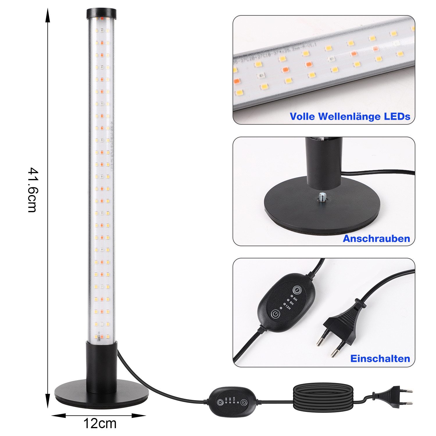 Lapamax Pflanzenlampe LED Vertikal Stehendes Pflanzenwachstumslicht günstig online kaufen